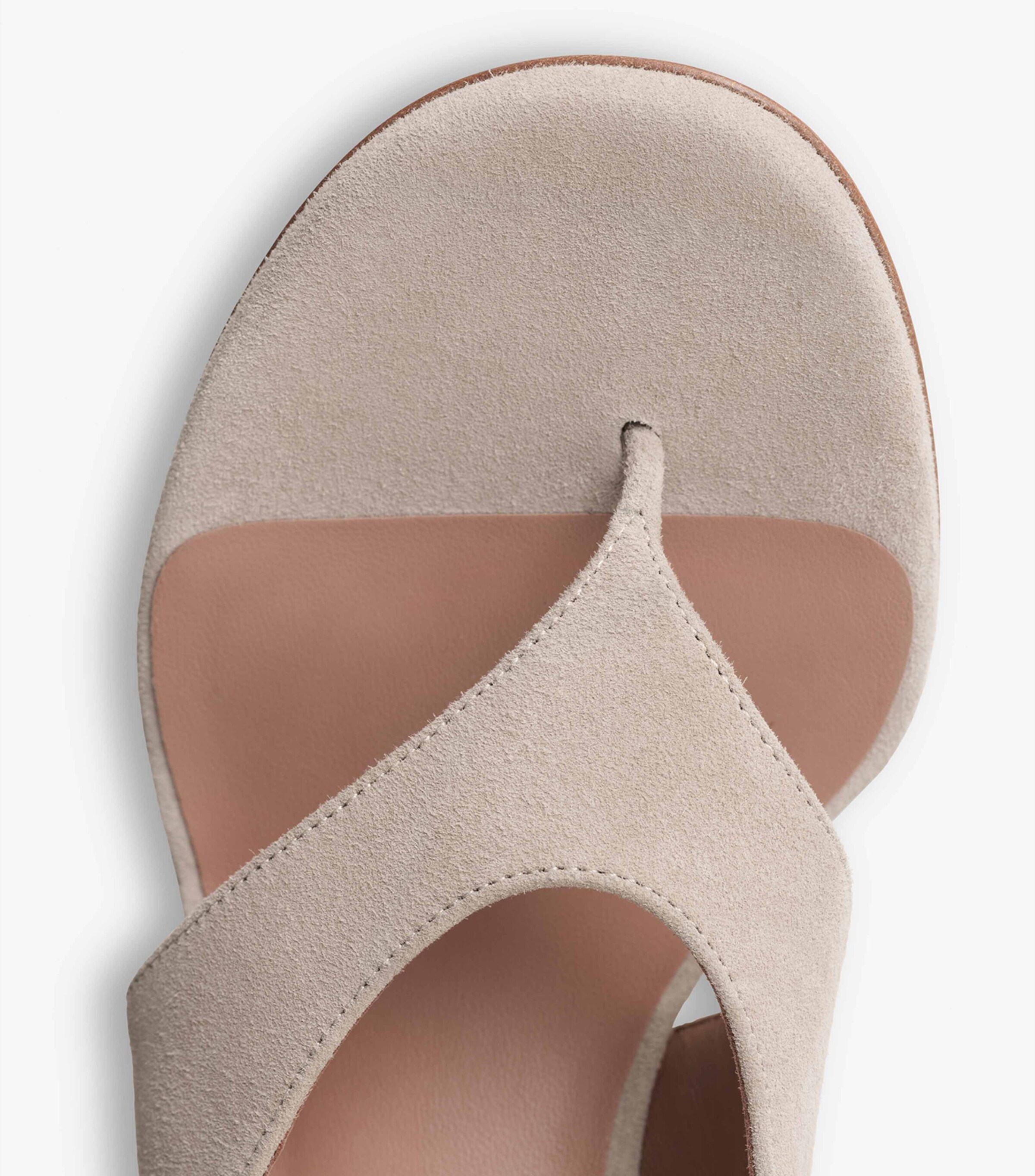 Suede Cube Wedge Sandals 75 GREGE Image 4