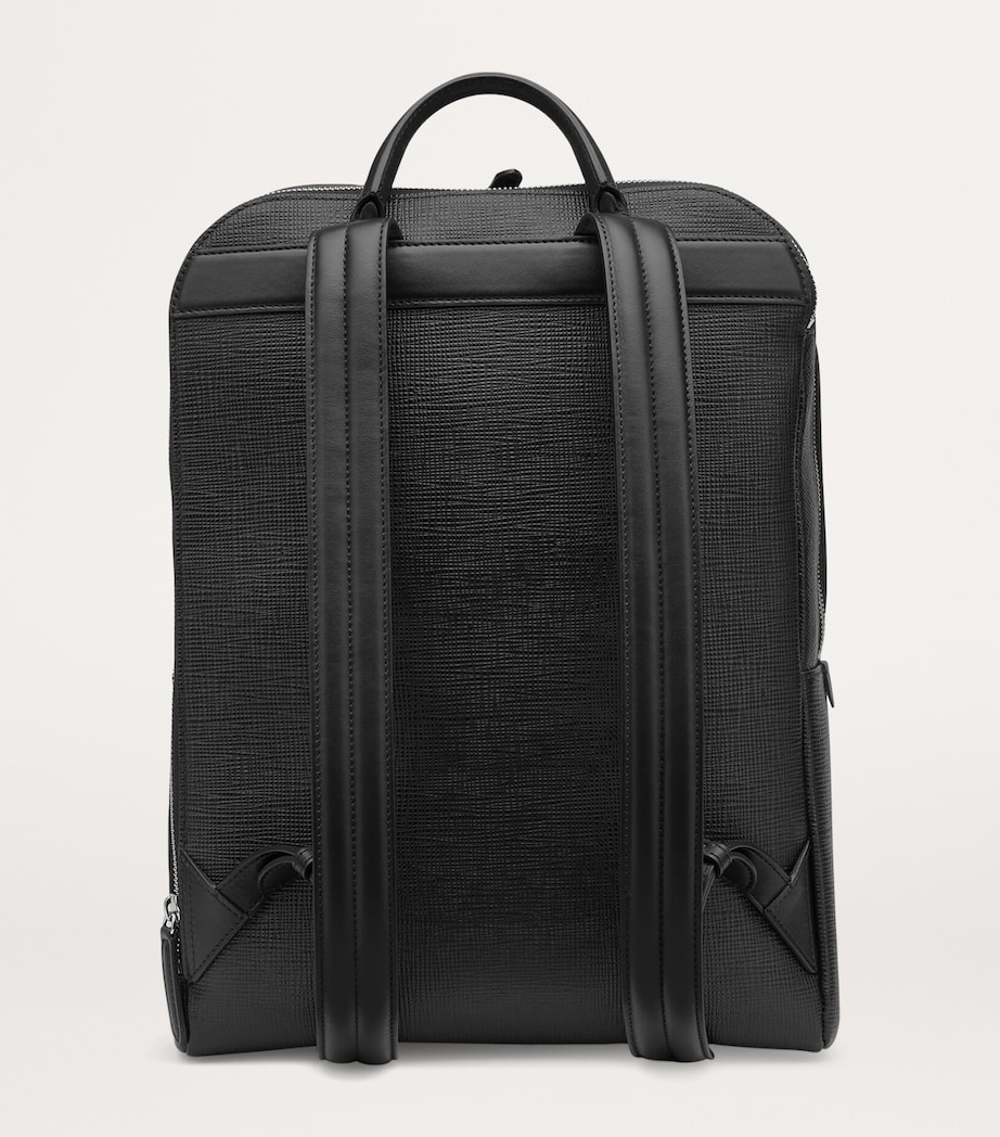 Leather Panama Backpack BLACK Image 3