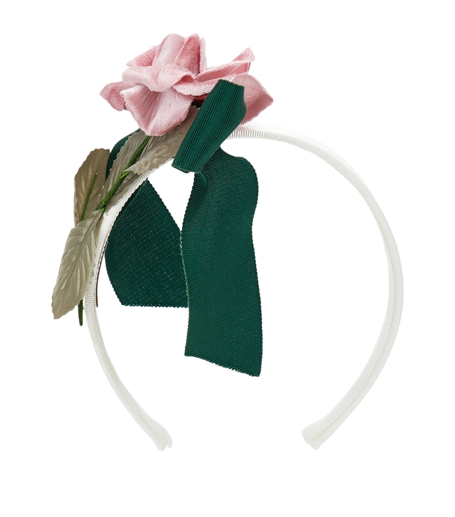 Velvet Flower Headband ROSA FAIRYTALE Image 1