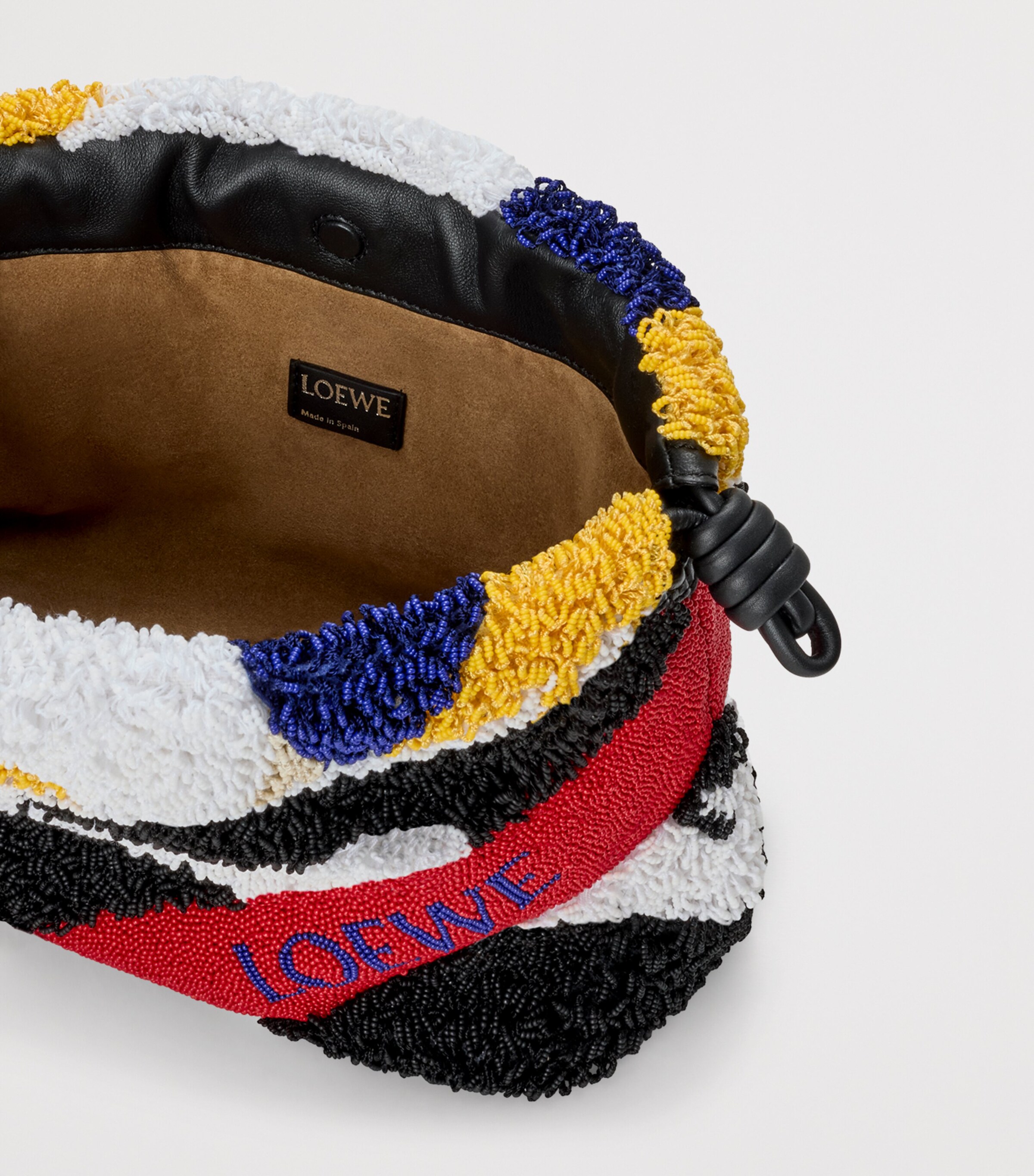 LOEWE Medium Bead-Embellished Flamenco Purse Black/multicolor Image 9