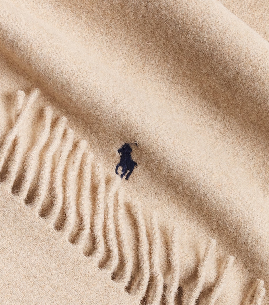 Wool Polo Pony Scarf BEIGE Image 4