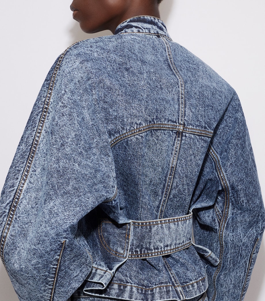 Denim Round Jacket BLEU NEIGE Image 6