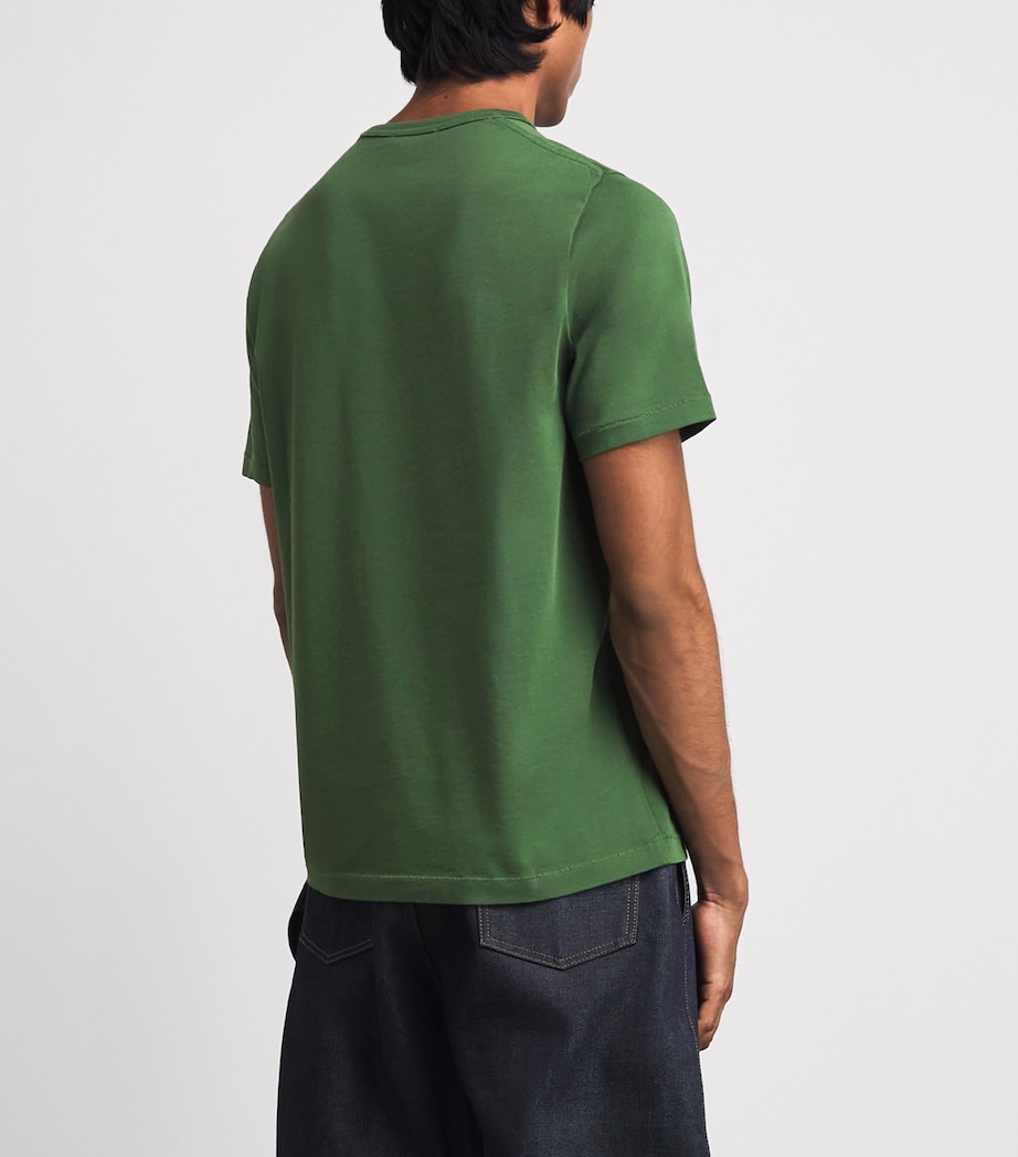 JW Anderson Mens Cotton Scattered Letters T-Shirt Green Image 5
