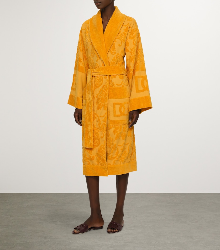 Terry Cotton DG Logo Robe U0001 ORO Image 4