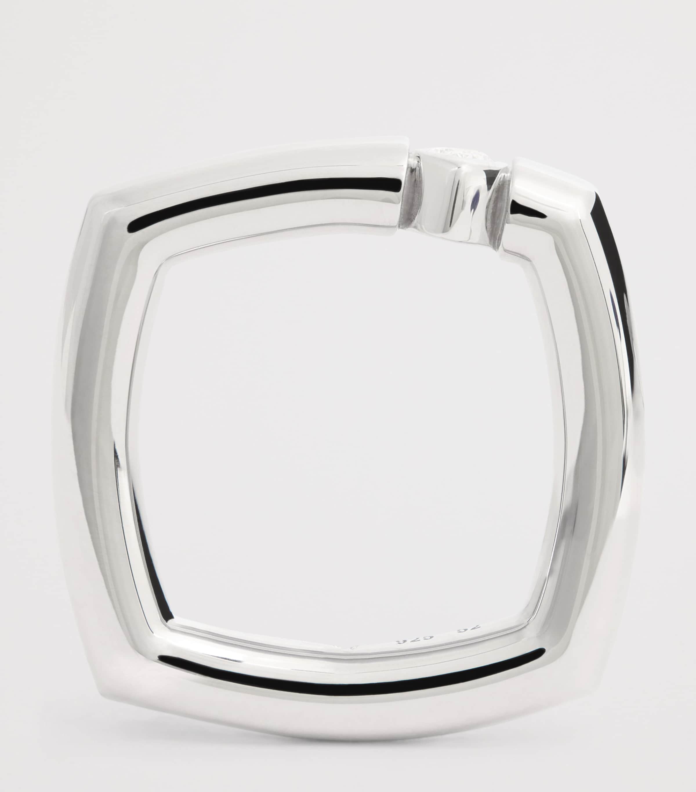 Tom Wood Rhodium-Plated Sterling Silver Slim Diamond Frame Ring Sterling Silver Image 3