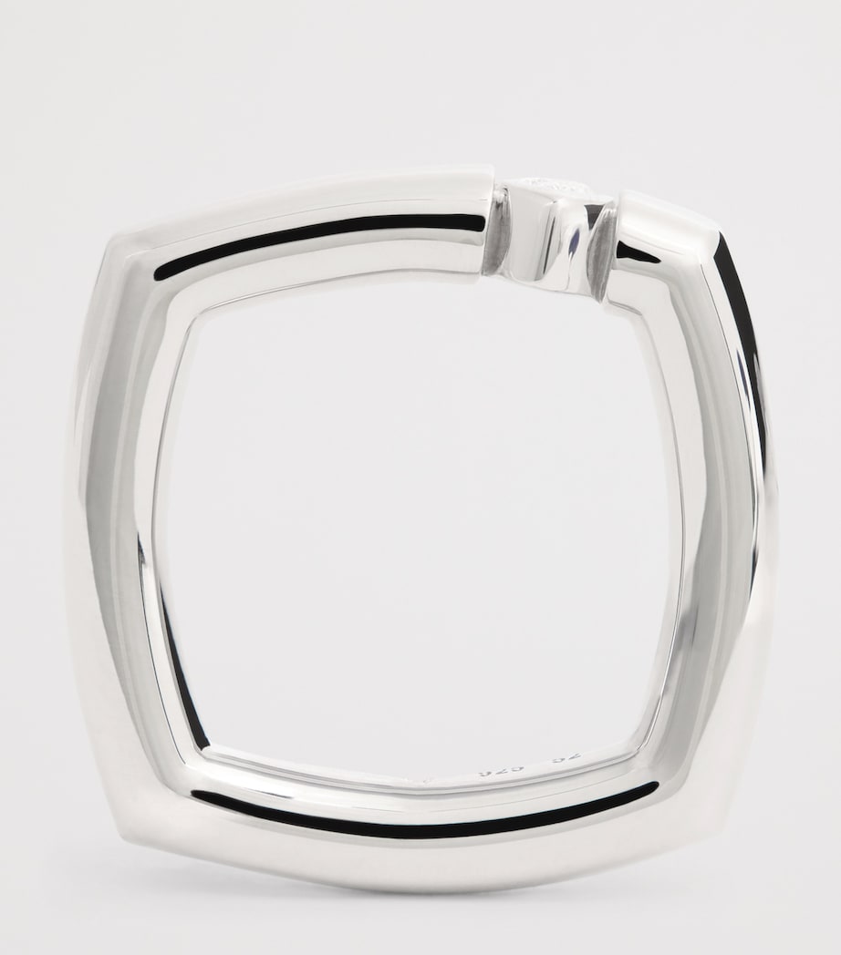 Tom Wood Rhodium-Plated Sterling Silver Slim Diamond Frame Ring Sterling Silver Image 3