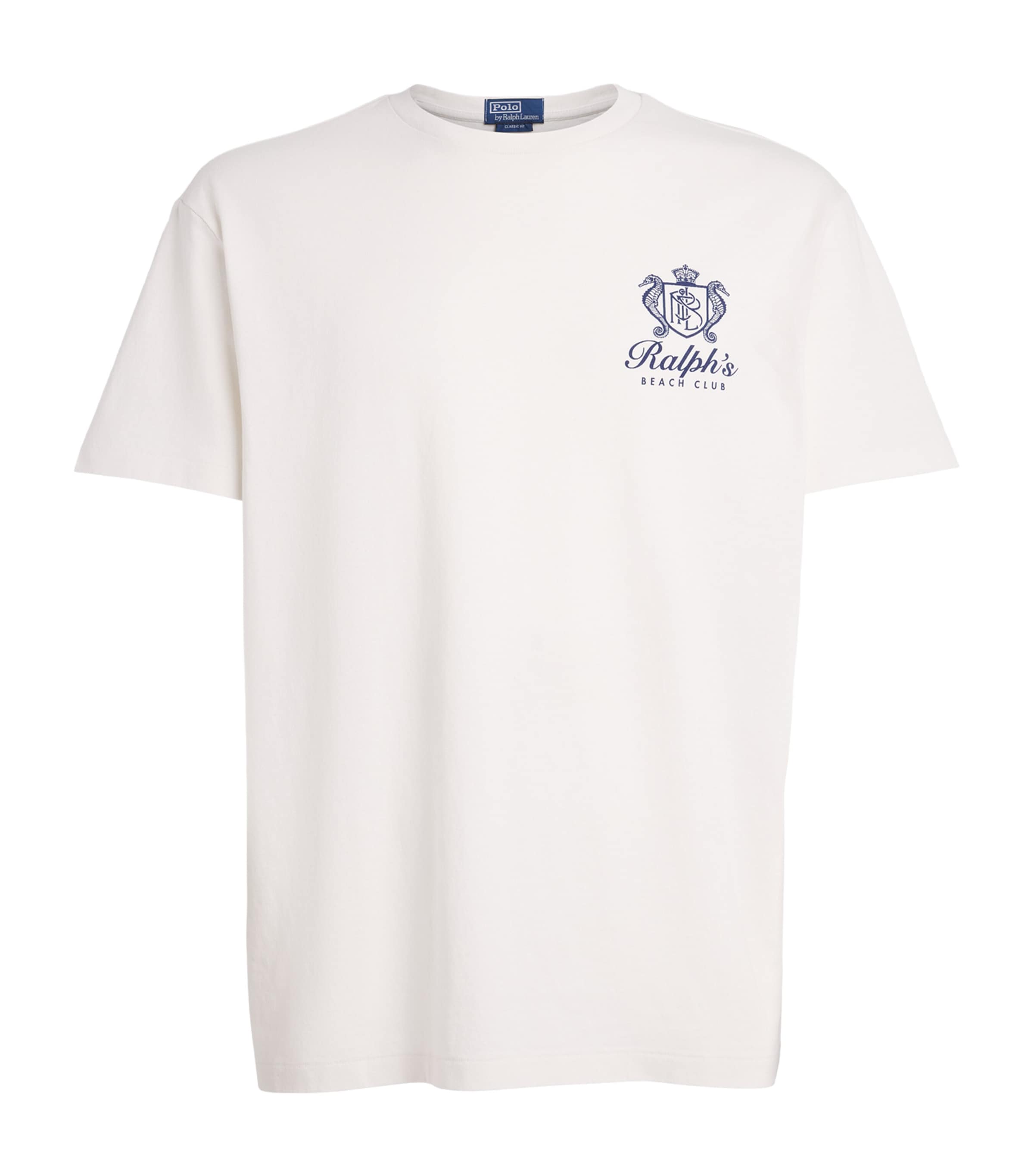 Polo Ralph Lauren Mens Cotton Ralph’s Beach Club T-Shirt Deckwash White Image 1