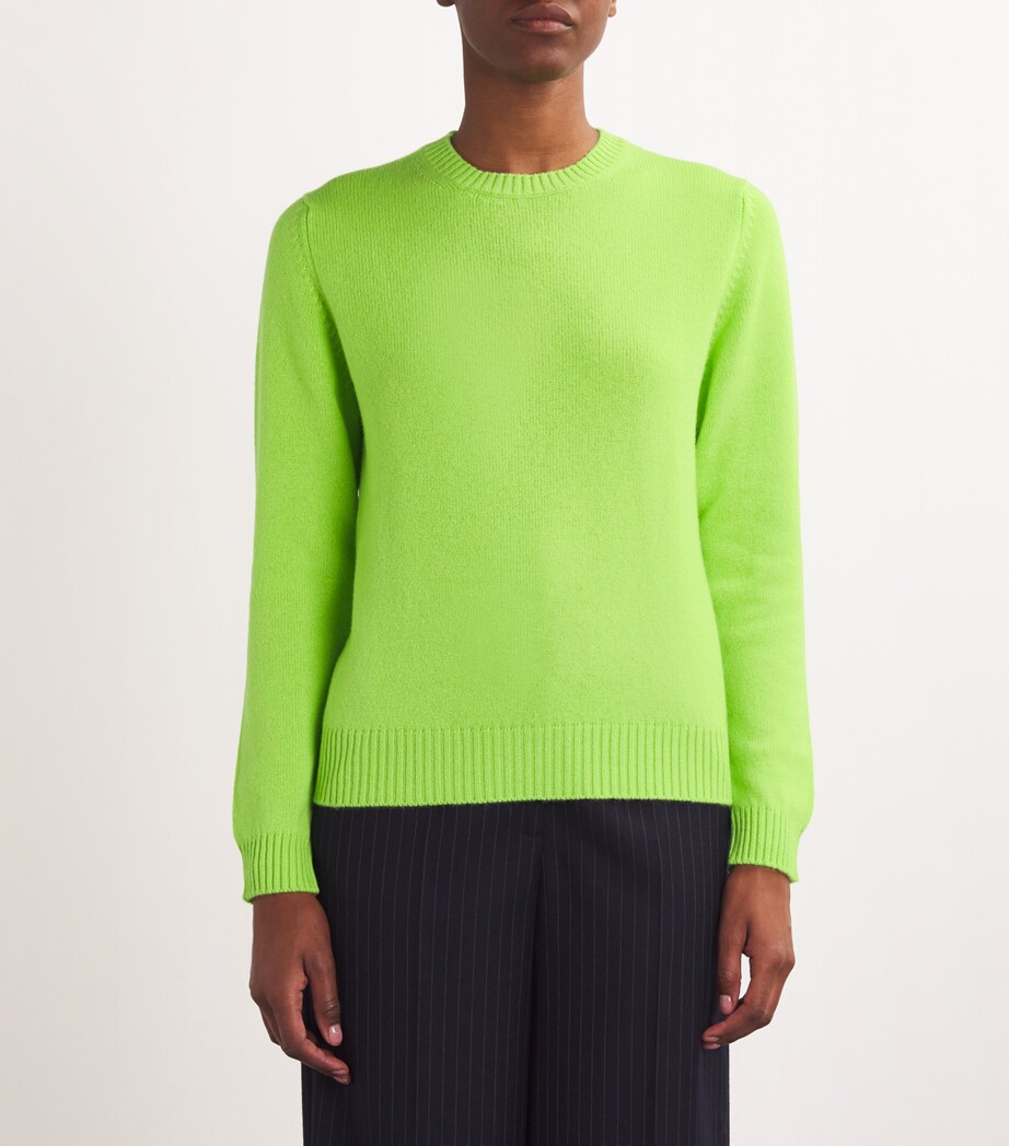 Begg x Co Womens Cashmere Crew-Neck Hepburn Sweater Pisco Sour Image 3