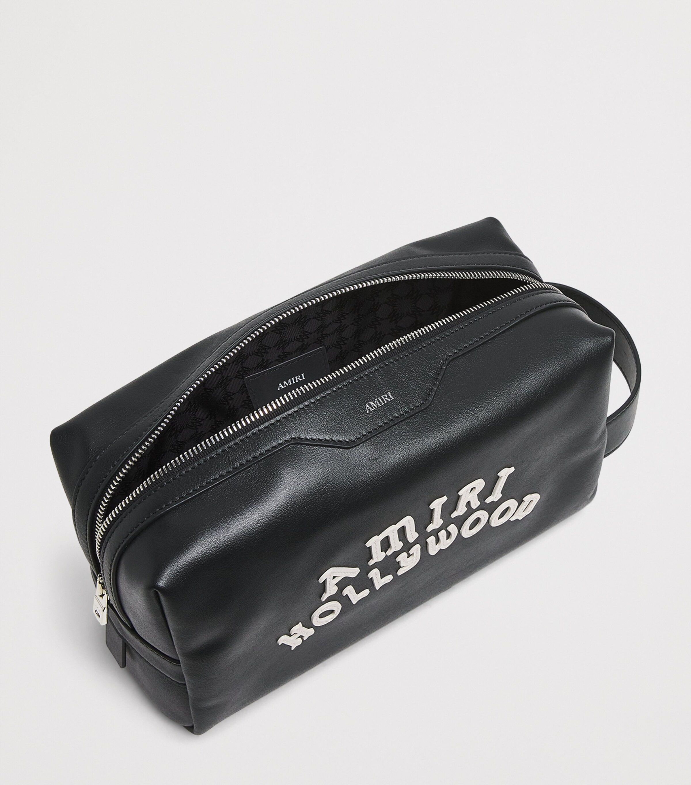 AMIRI Leather Hollywood Make-Up Bag Black Image 2