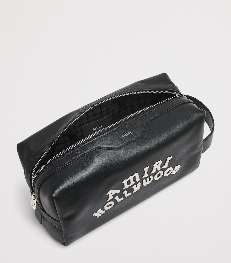 Leather Hollywood Make-Up Bag BLACK Image 2