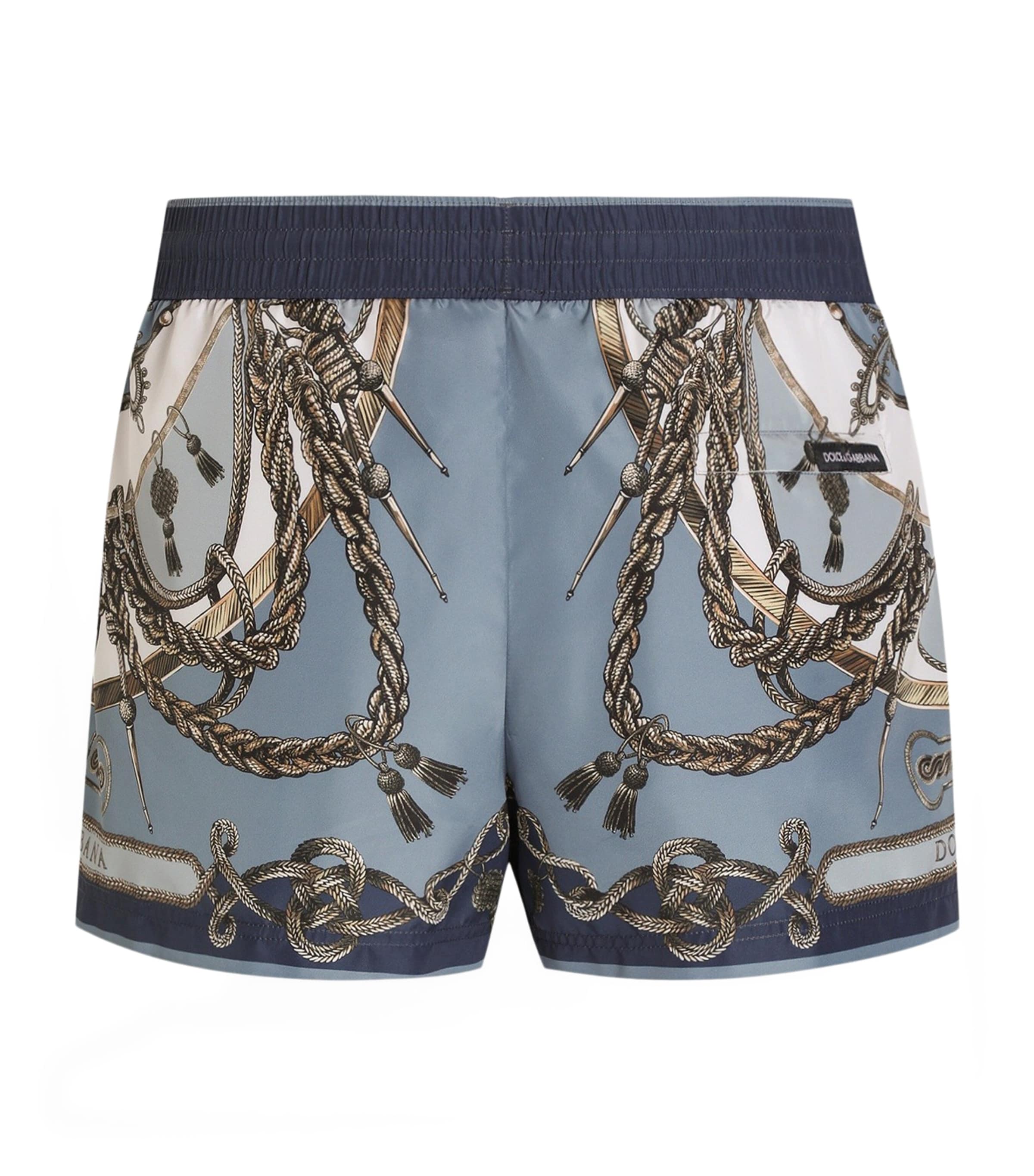 Dolce&Gabbana Mens Printed Swim Shorts Corde/nappe F. Image 2