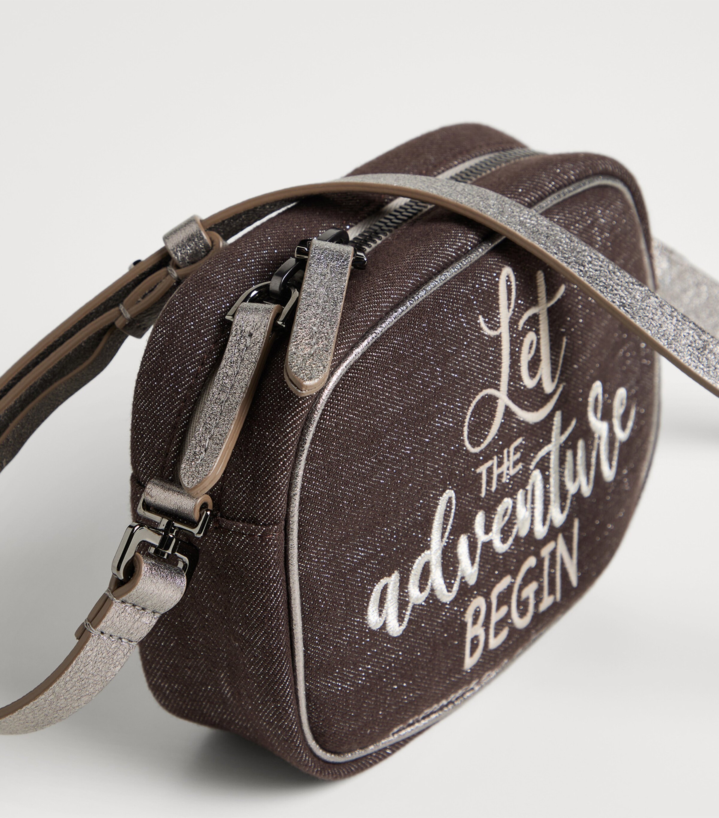 Sparkly Denim Embroidered Bag C003 Image 6