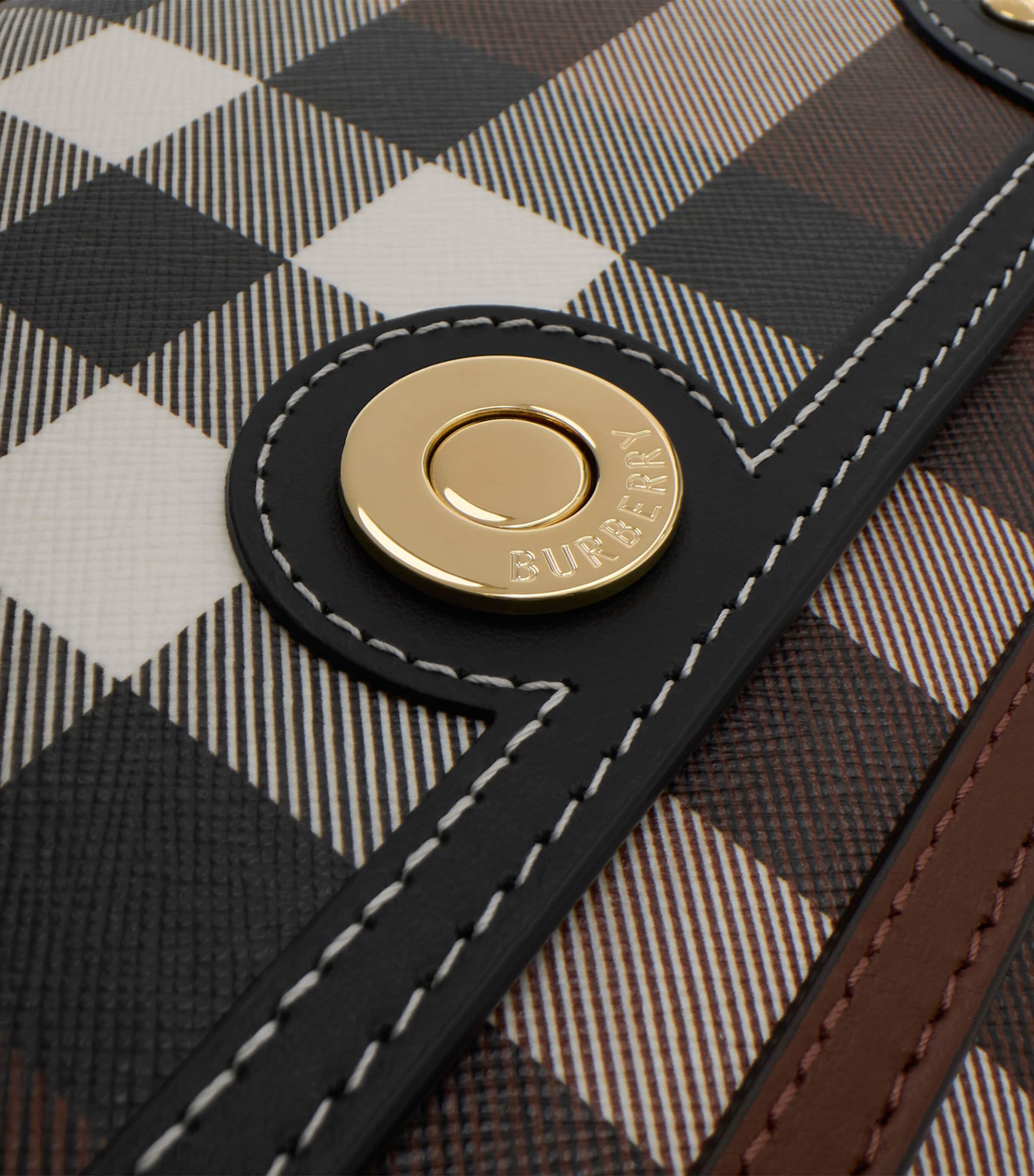 Check Note Cross-Body Bag DARK BIRCH BROWN Image 6