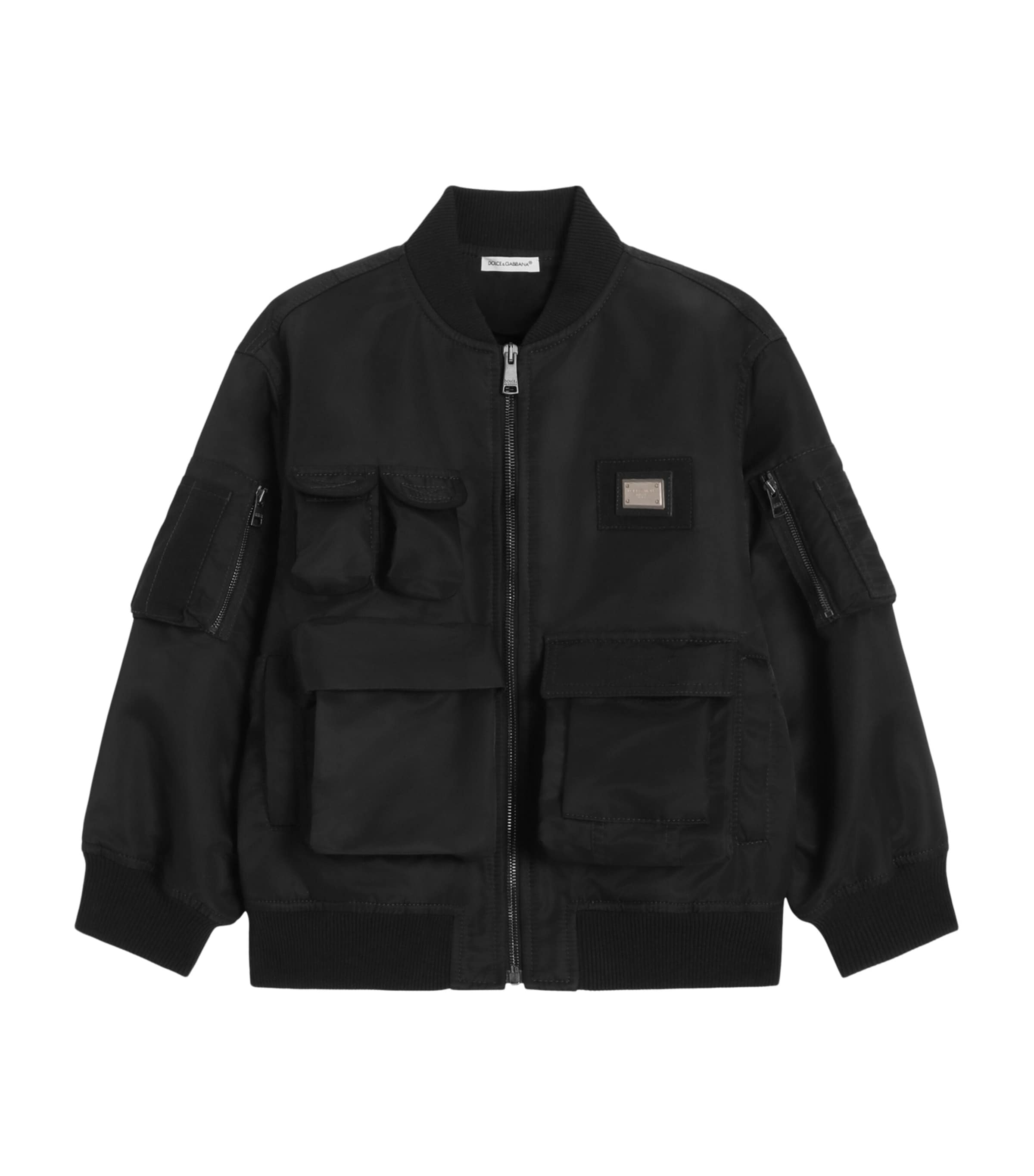 Dolce&Gabbana Kids Logo Bomber Jacket (8-12+ Years) Black Image 1