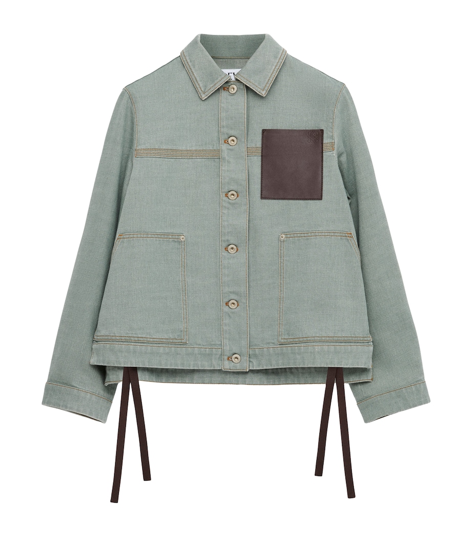 Cotton Workwear Jacket KHAKI GREEN Image 1