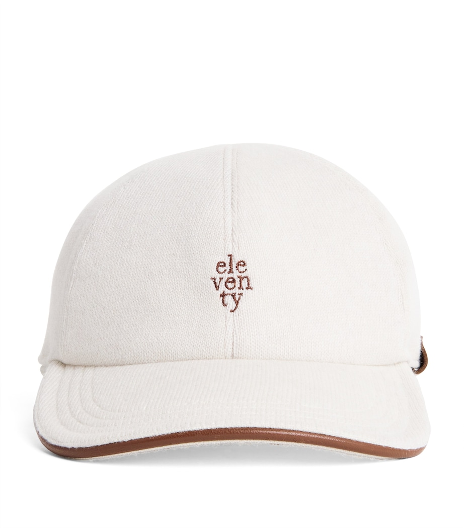 Cashmere Wool-Lined Embroidered Baseball Cap SABBIA Image 1