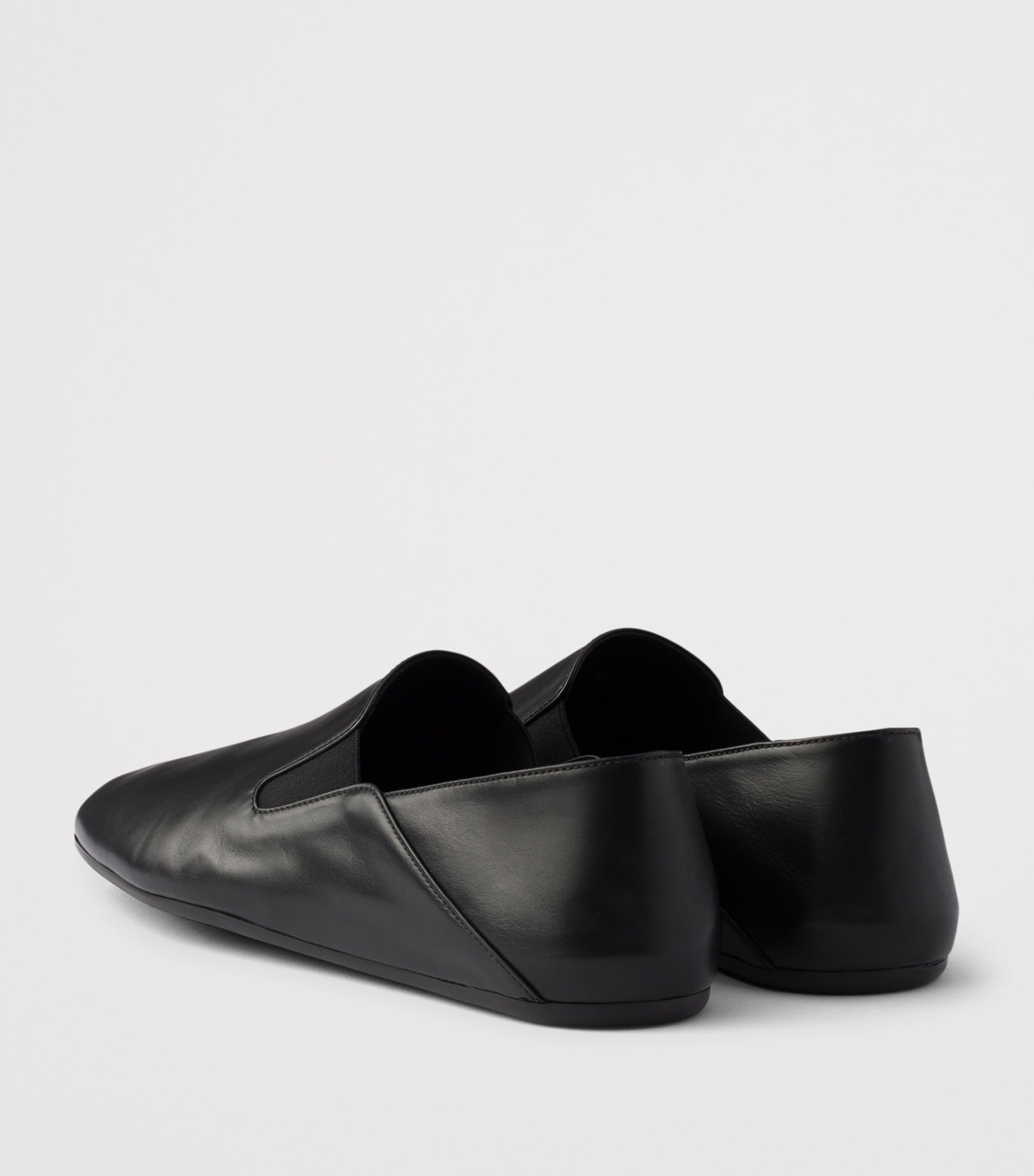 Prada Leather Logo Loafers Black Image 5