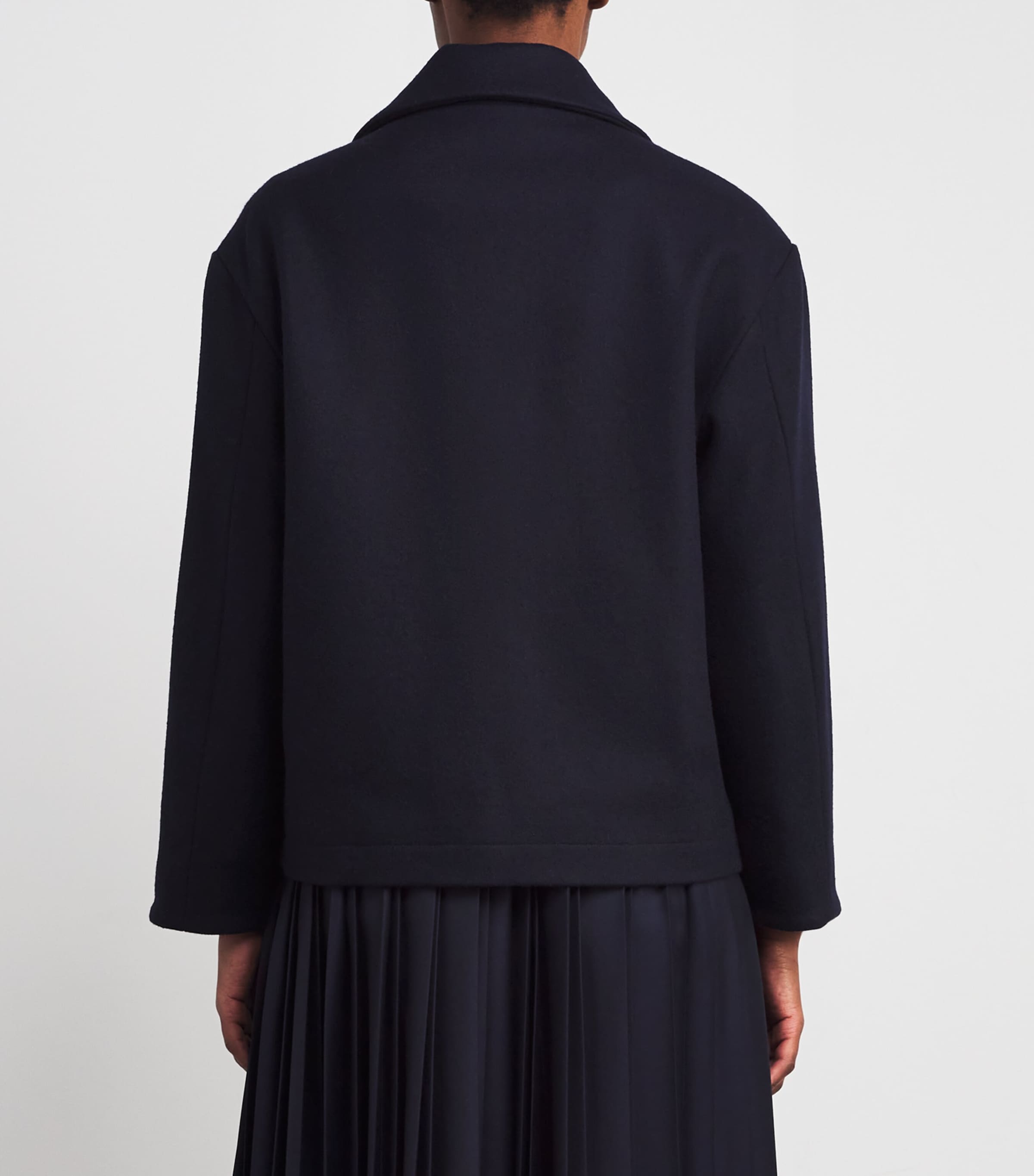 Wool Bomber Jacket NAVY Image 4