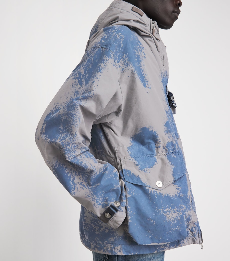 Stone Island Mens Short Hand-Painted Parka Jacket Image 3