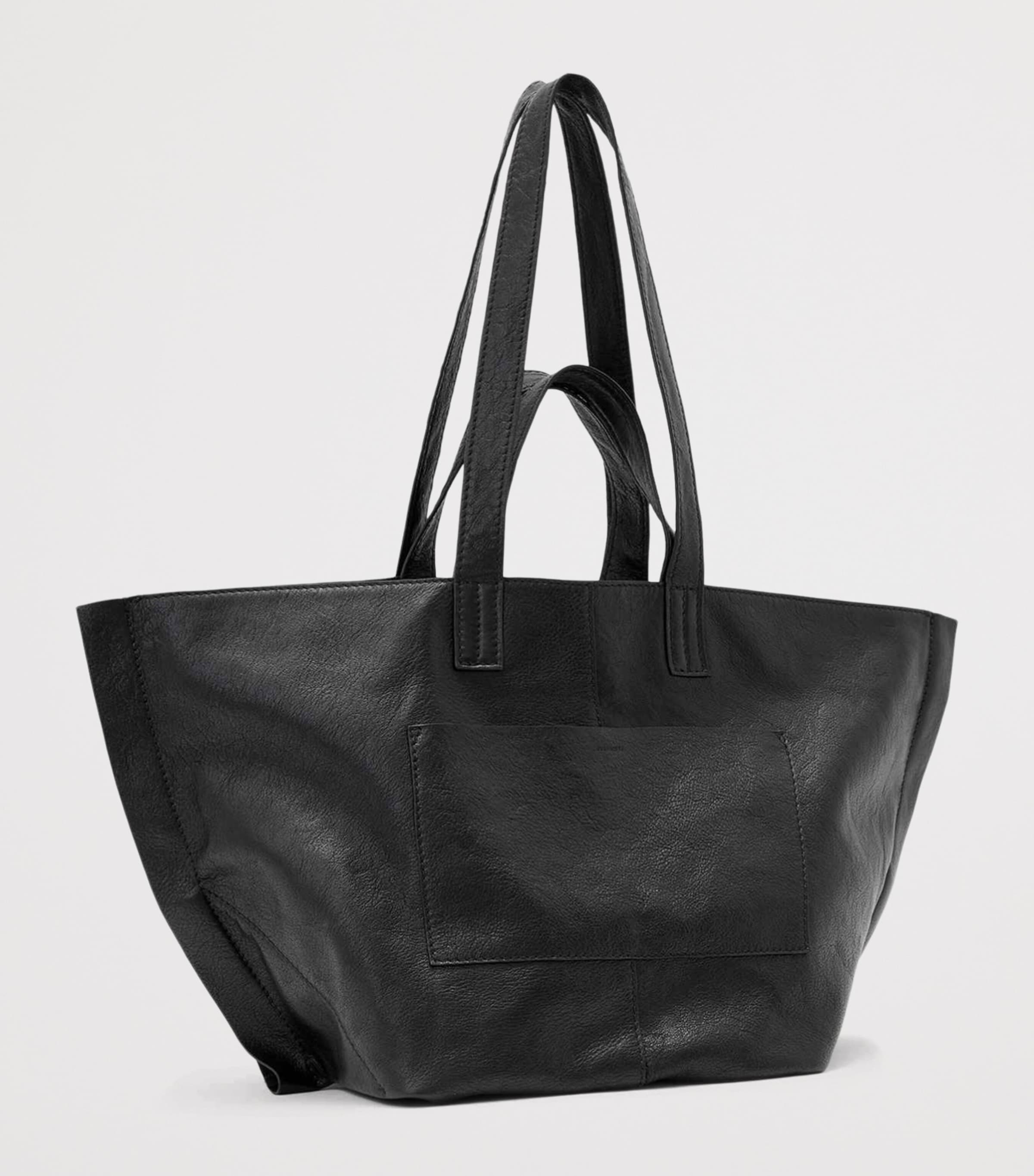 AllSaints Leather Lutece Tote Bag Black Image 5
