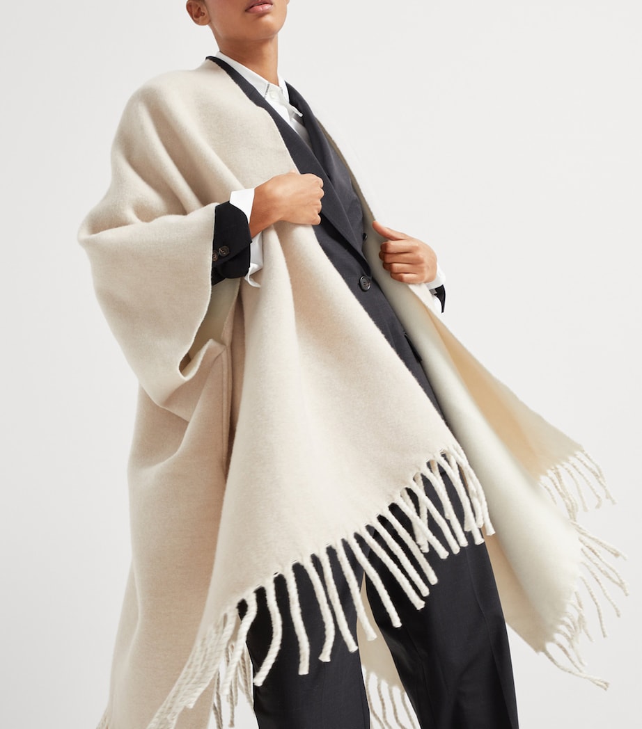 Wool-Cashmere Reversible Poncho CK95 Image 4