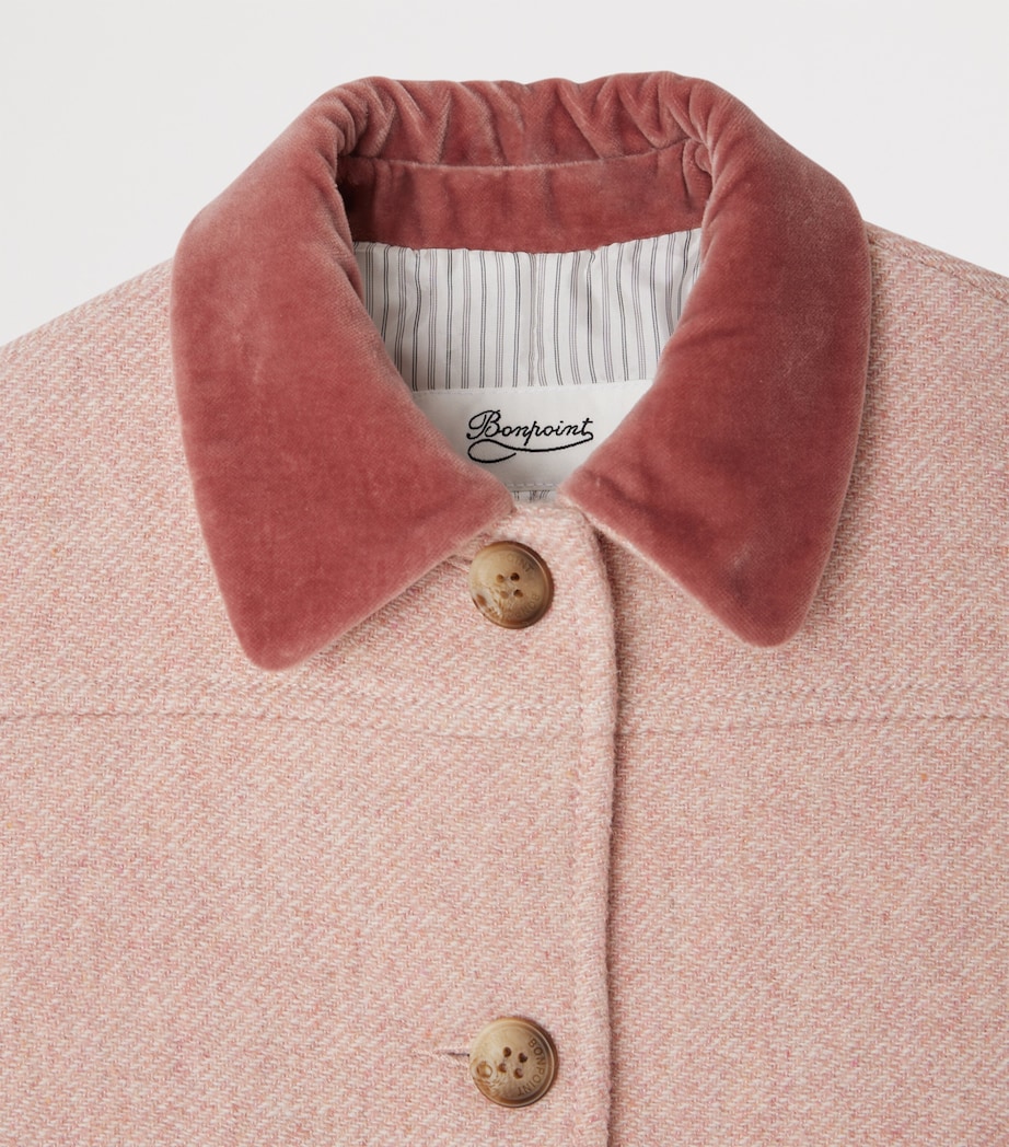 Wool-Blend Collared Coat (8 Years) BUVARD Image 3