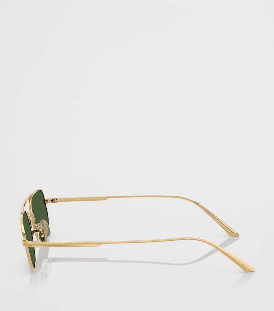 Oliver Peoples Steel 1989C Rectangle Sunglasses Gold Image 3