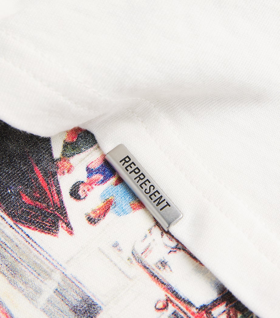 Represent Mens Cotton 24 Hour Service T-Shirt Flat White Image 6