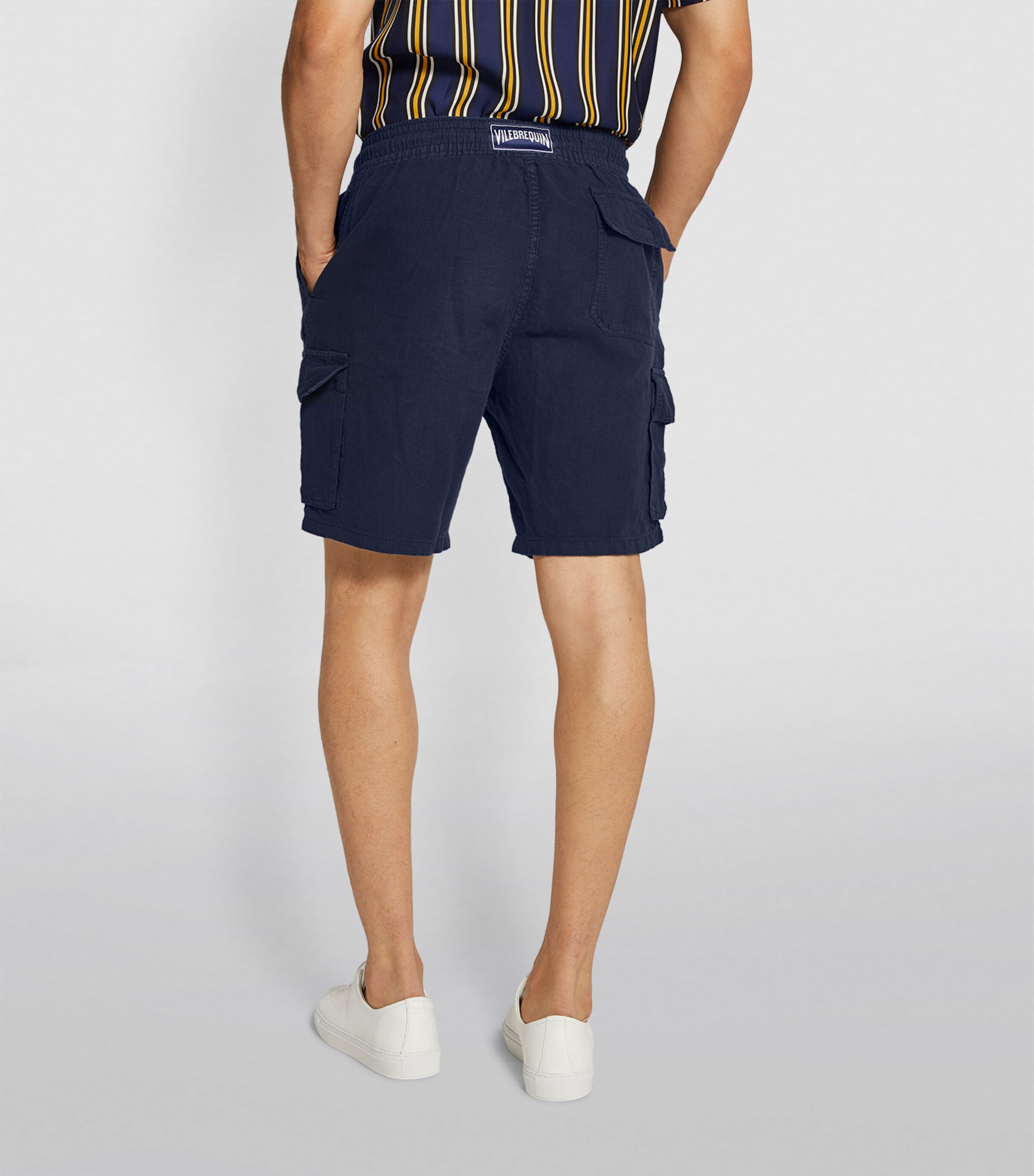 Linen Baie Shorts 390 BLUE MARINE Image 8