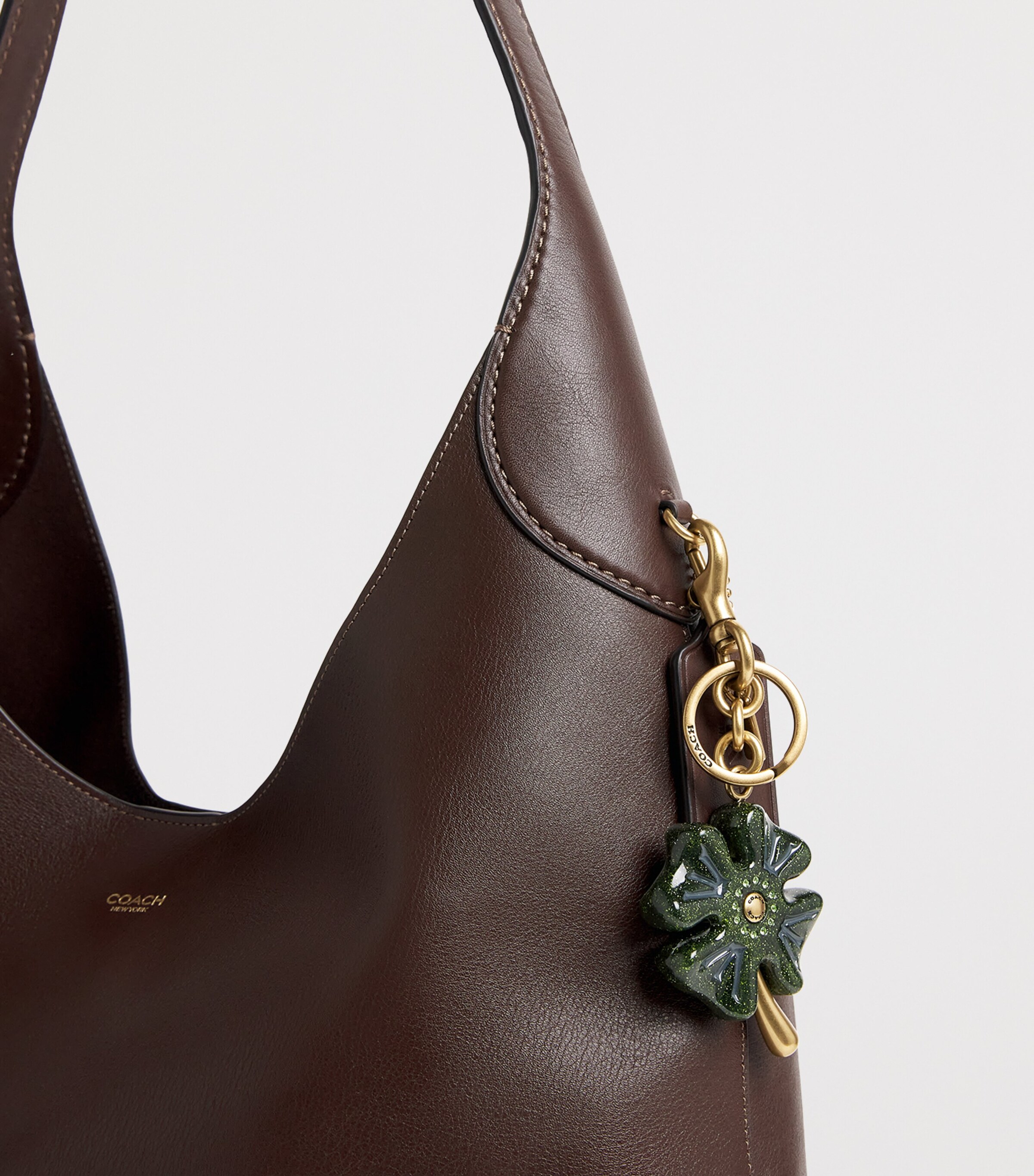 Coach Four-Leaf Clover Keyring Multi Image 2