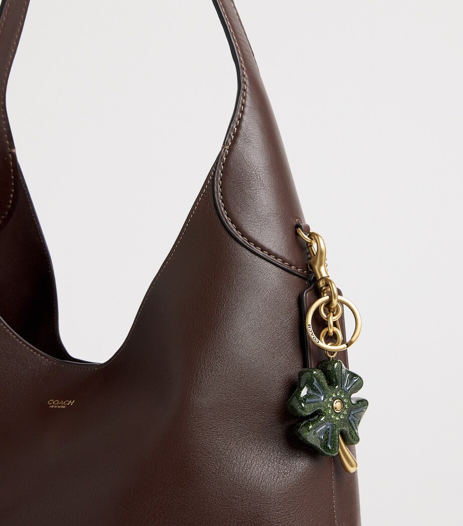 Coach Four-Leaf Clover Keyring Multi Image 2