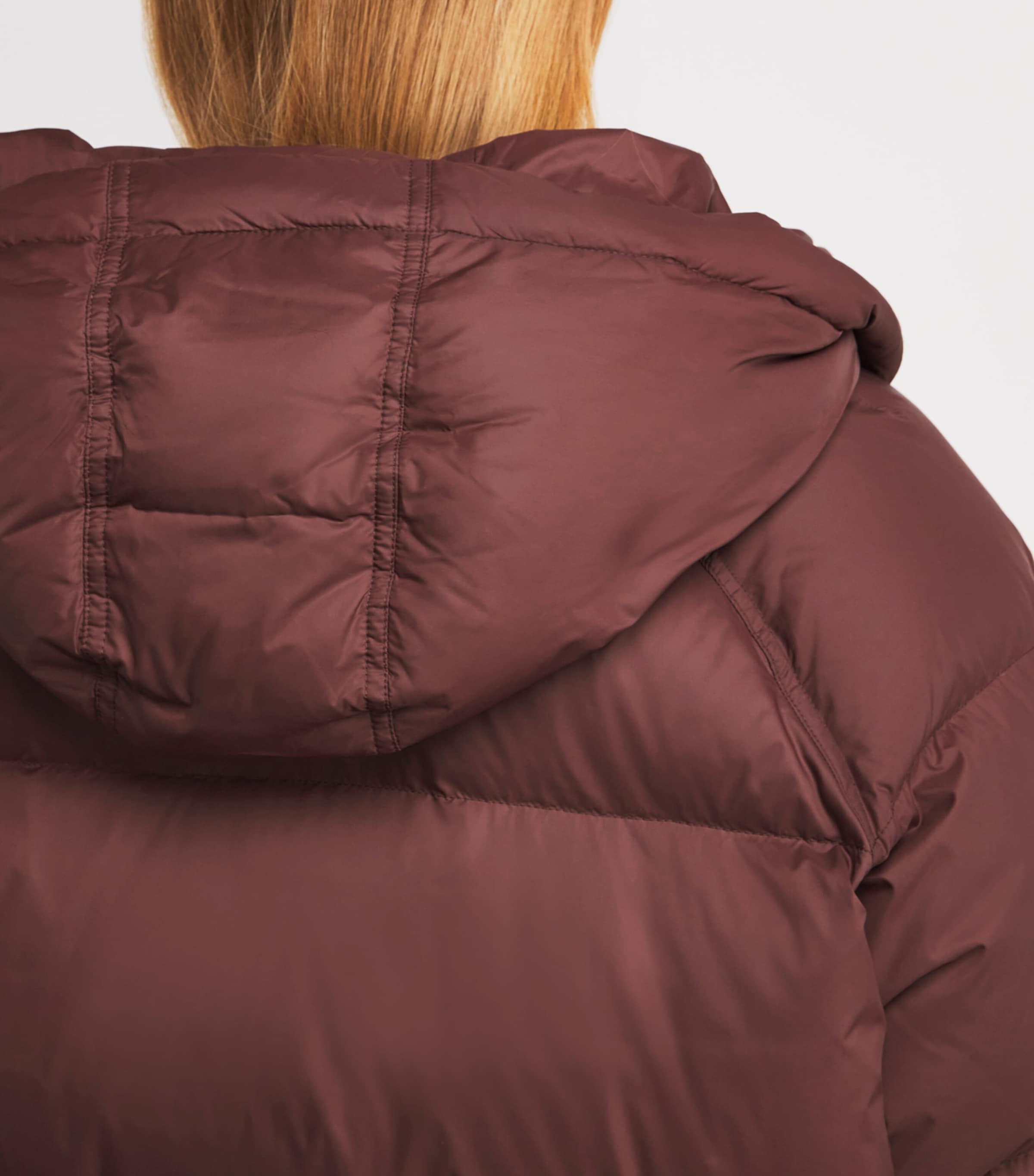 Down Fox Fur-Trim Puffer Jacket A6080 Image 6