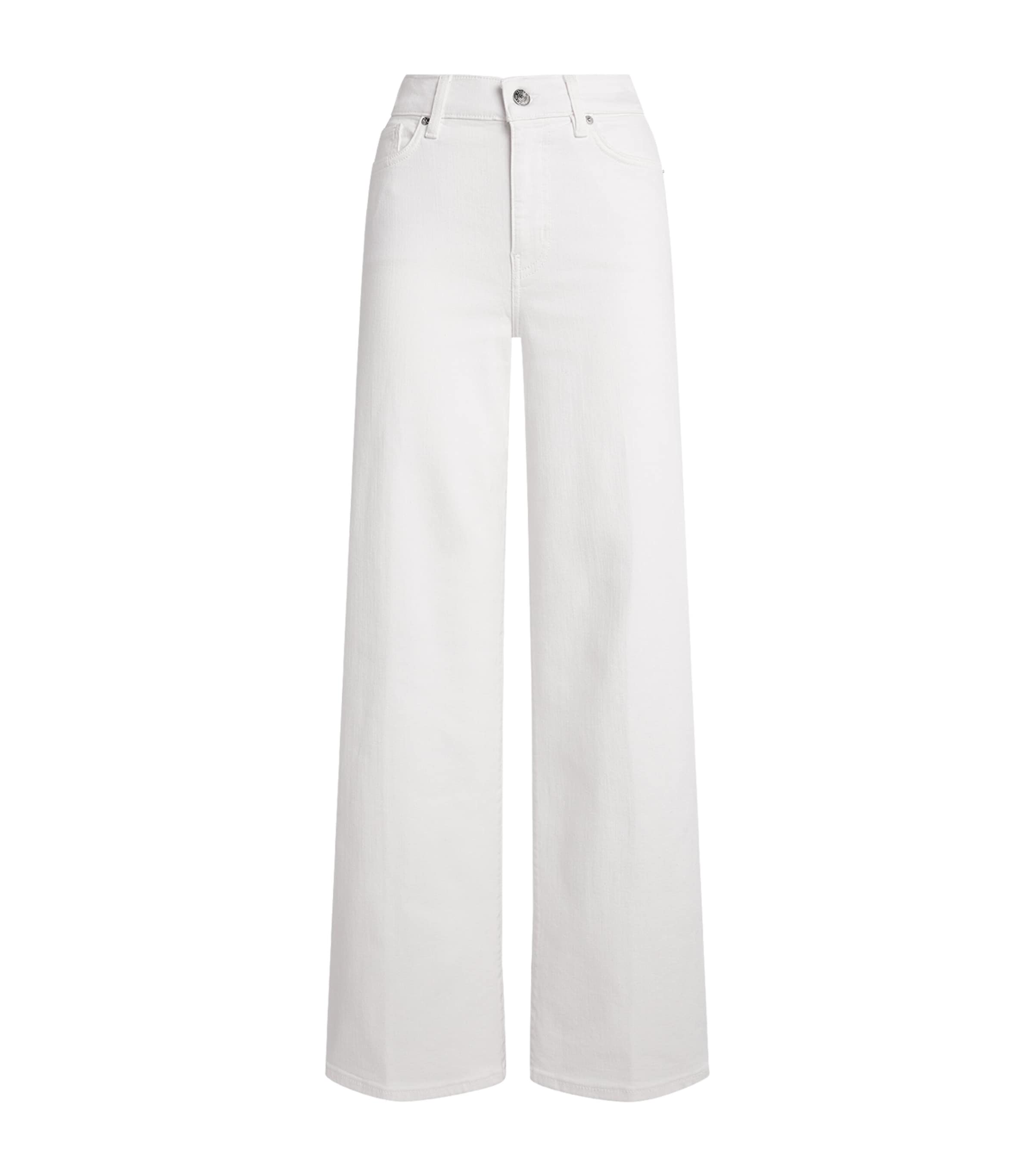 Frame Le Slim Palazzo Wide-leg Jeans In White