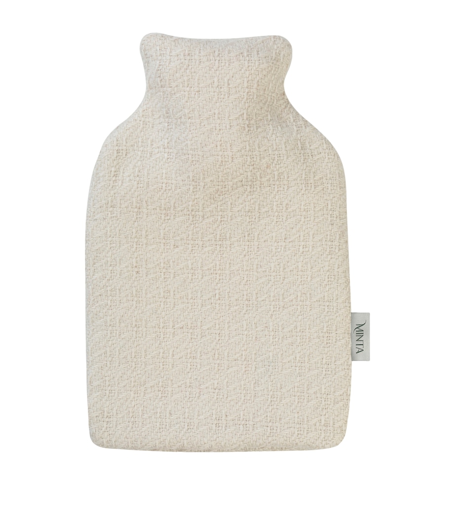 Araminta Campbell Small Alpaca-Blend Hot Water Bottle White Image 1