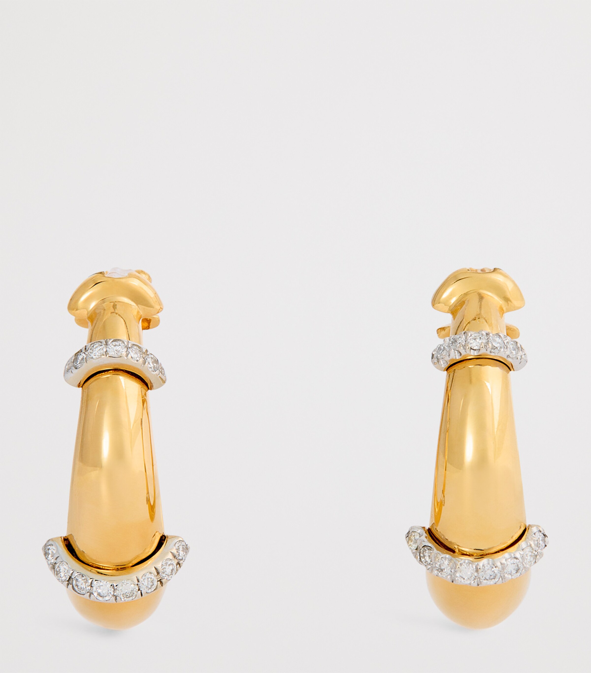 L'ATELIER NAWBAR Mixed Gold and Diamond Buoy Lot N*91 Earrings Yellow Gold Image 3