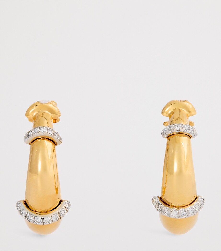 L'ATELIER NAWBAR Mixed Gold and Diamond Buoy Lot N*91 Earrings Yellow Gold Image 3