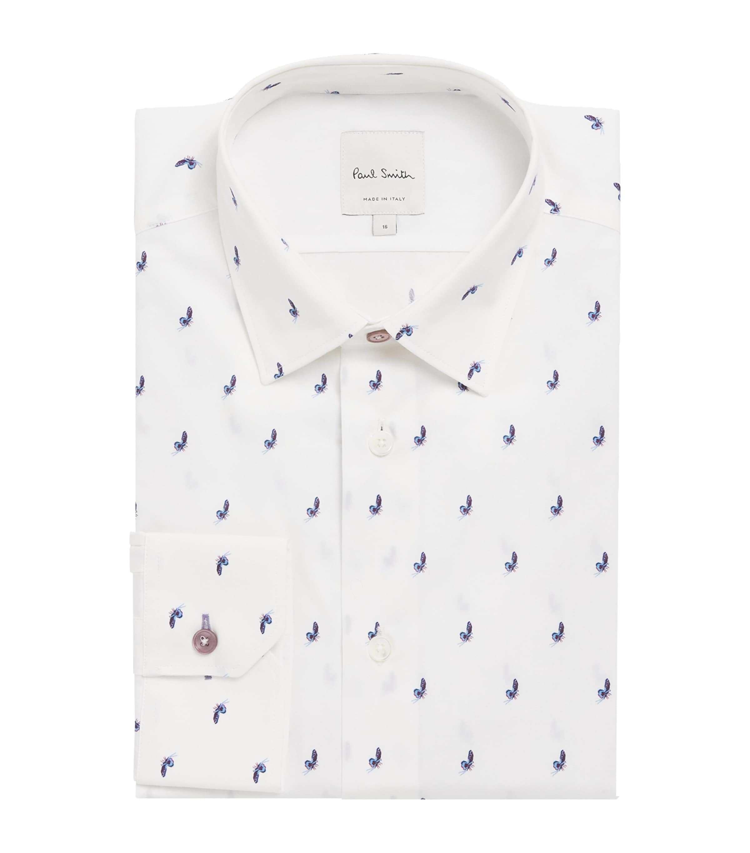 Paul Smith Butterfly Print Tailored-fit Shirt In White