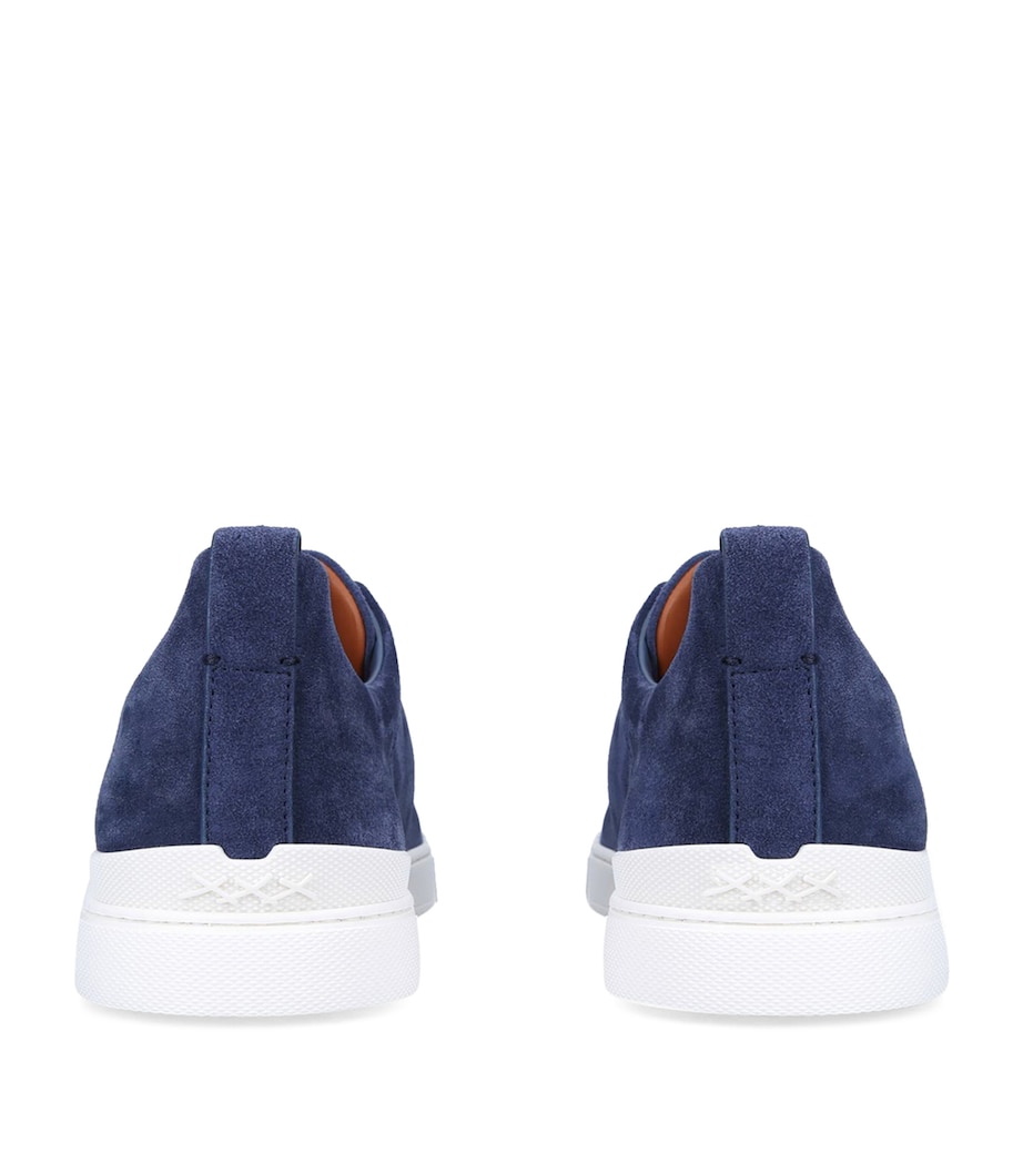 Suede Triple Stitch Sneakers BLUE Image 2