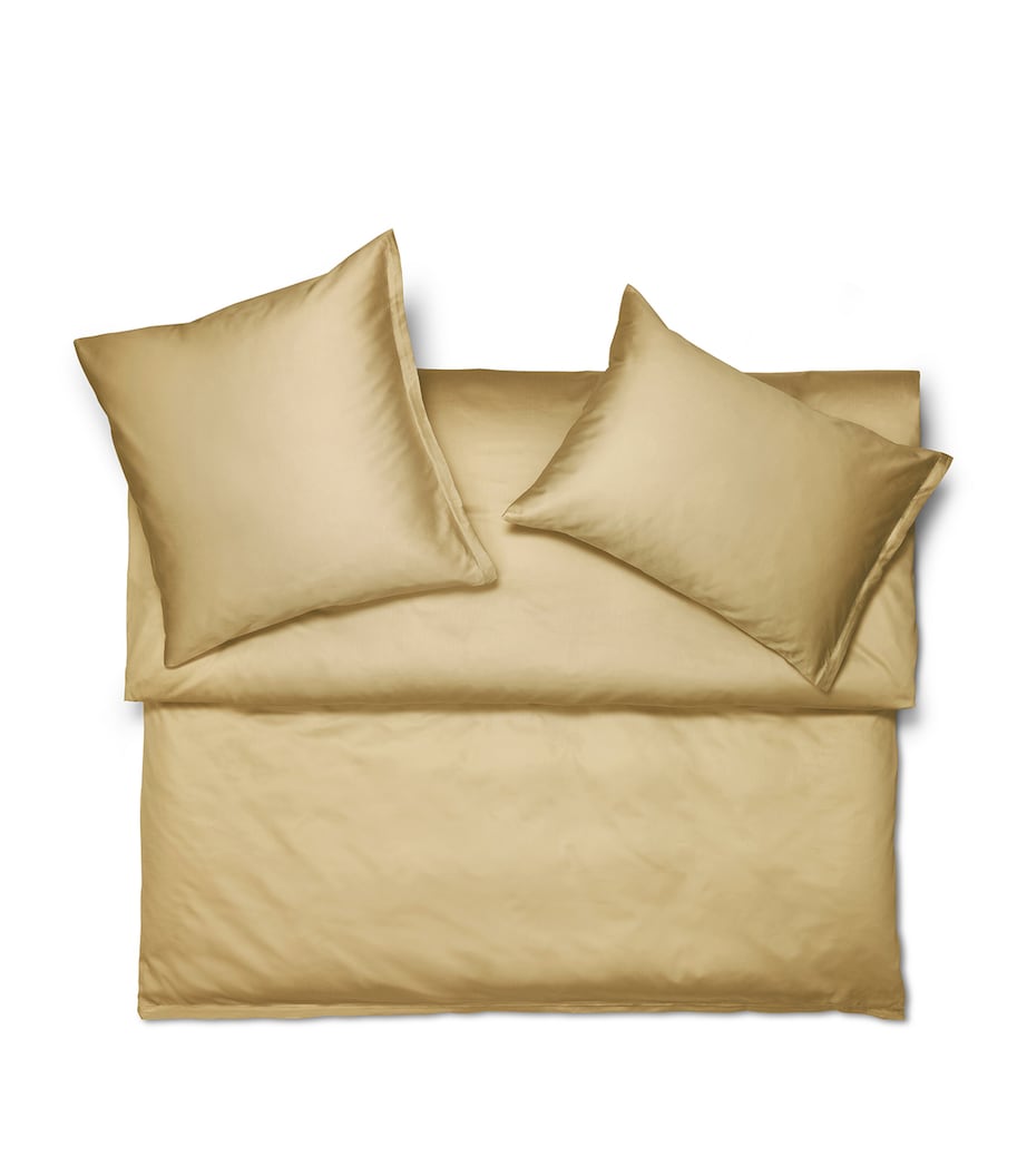 Schlossberg Cotton Sateen Noblesse Uni King Fitted Sheet (150cm x 200cm) Savanne Image 1