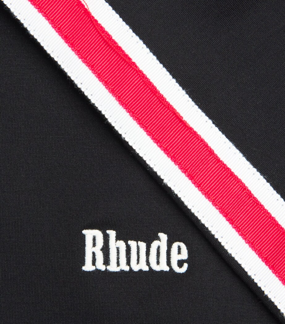 Rhude Mens Hamptons Track Jacket Blk/wht/red Image 6