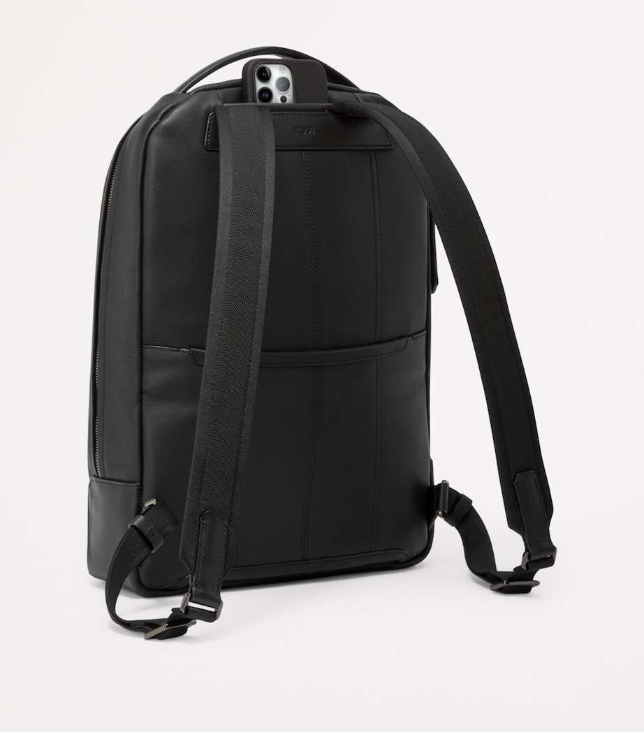 Leather Harrison Backpack BLACK BOMBE LEATHER Image 3