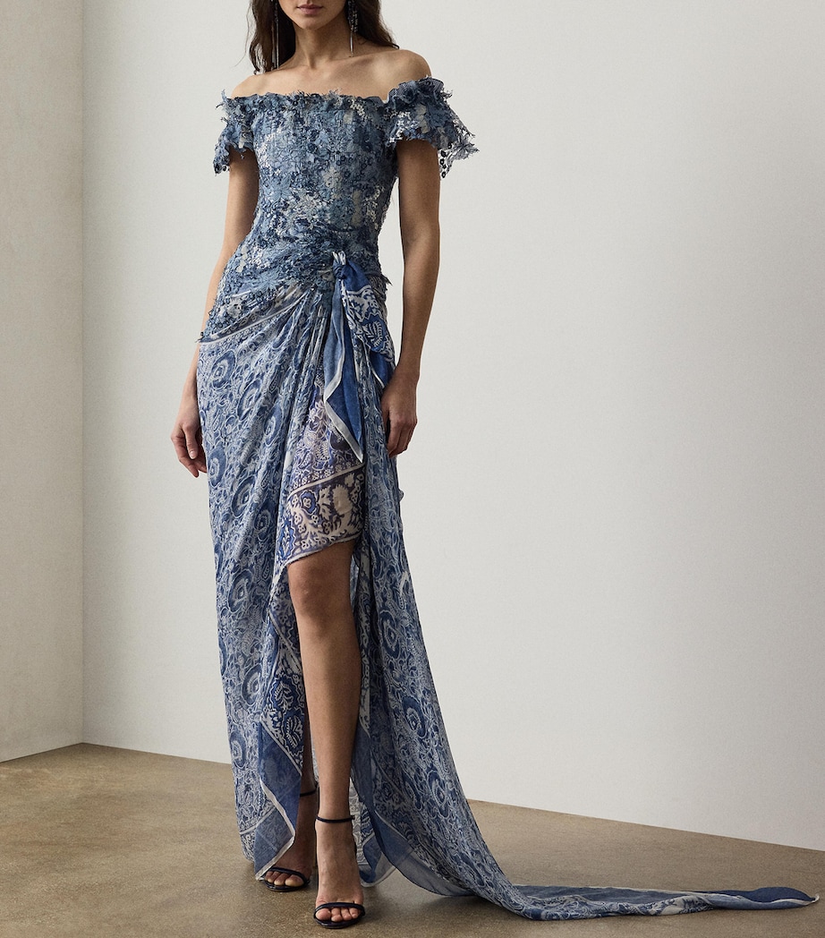 Mulberry Silk Ivanna Dress BLUE MULTI Image 4