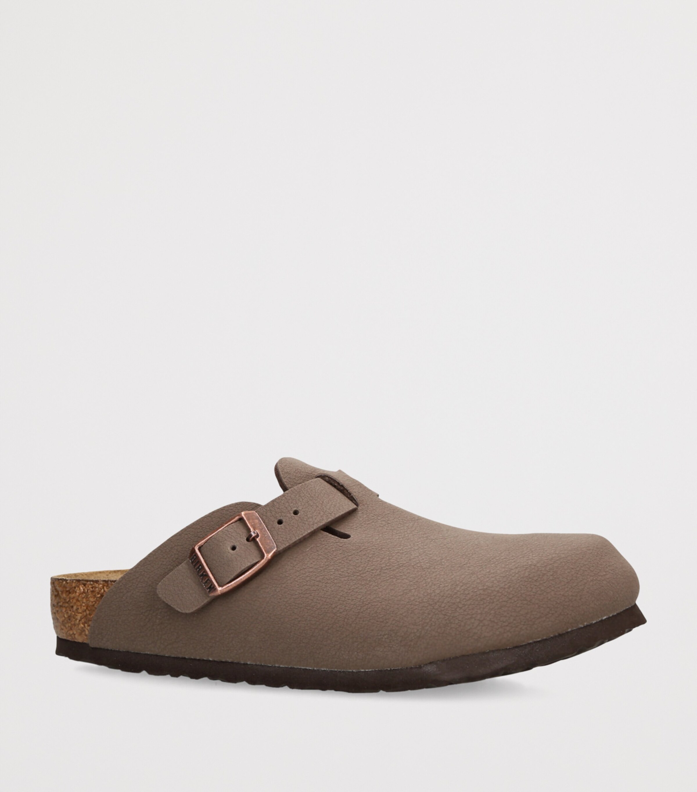 Faux Leather Boston Kids Clogs DARK BROWN Image 3