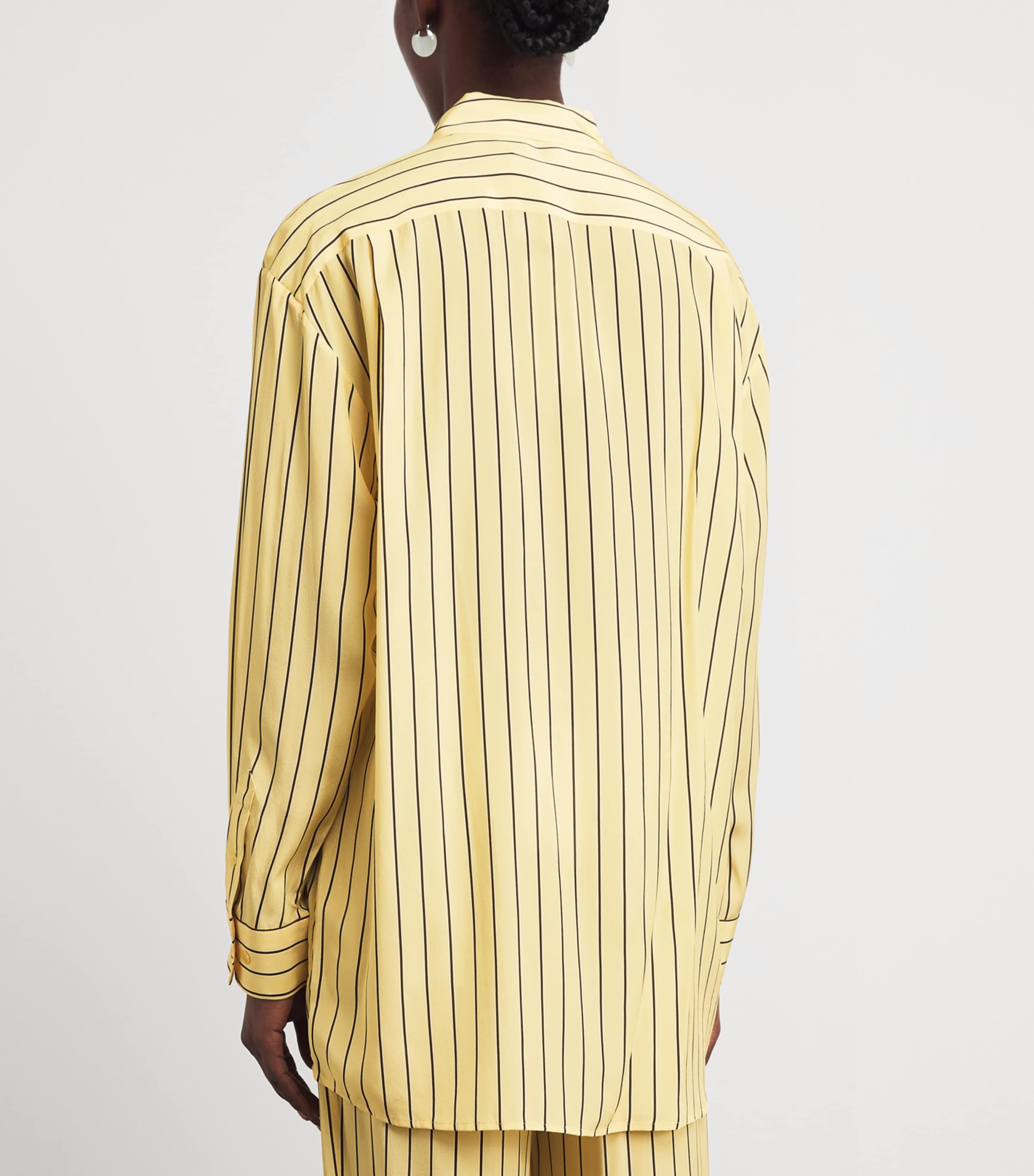 STAUD Womens Silk Stripe Nolan Shirt Mons Monday Image 5