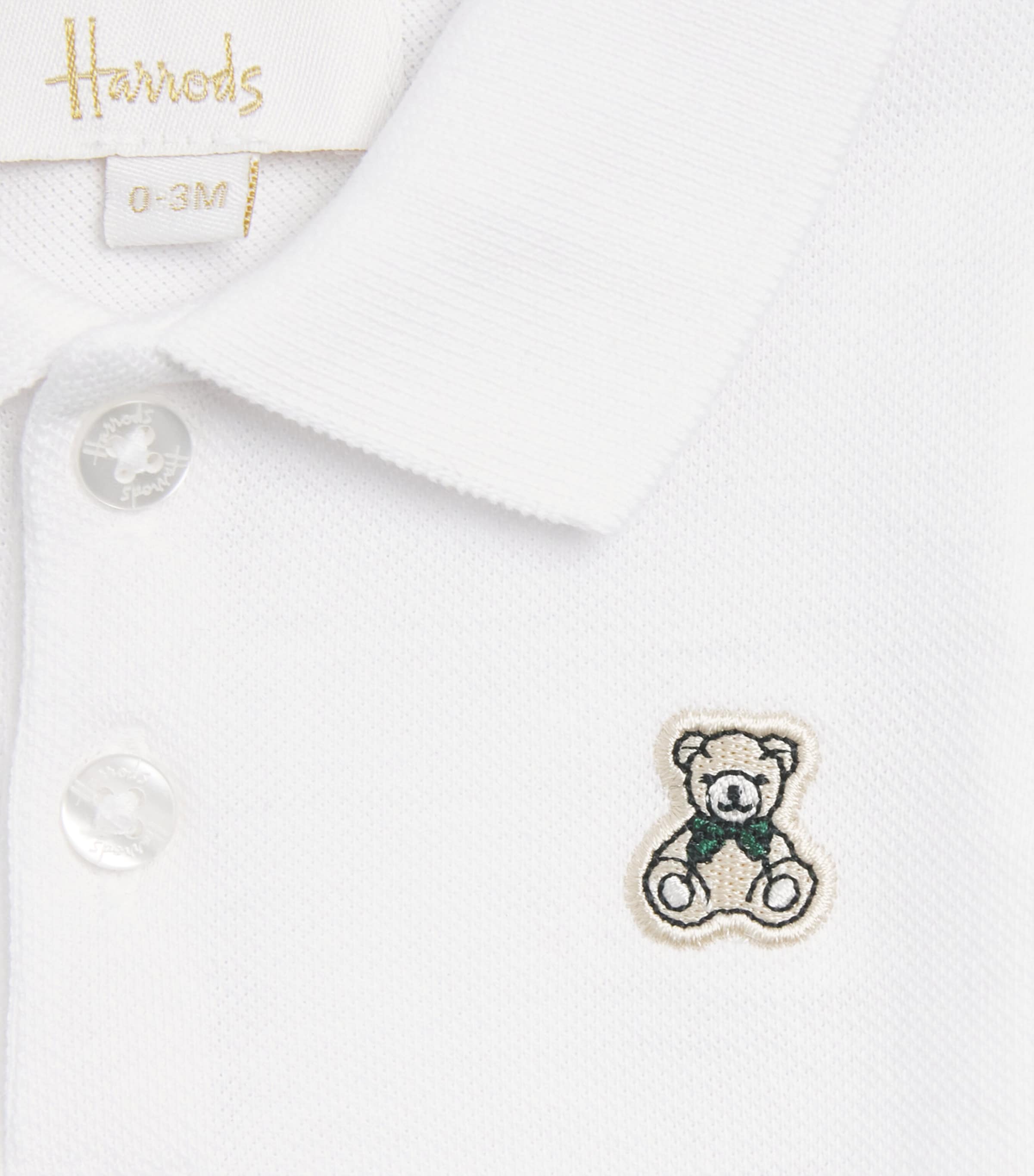 Cotton Polo Shirt (0-18 Months) WHITE Image 3