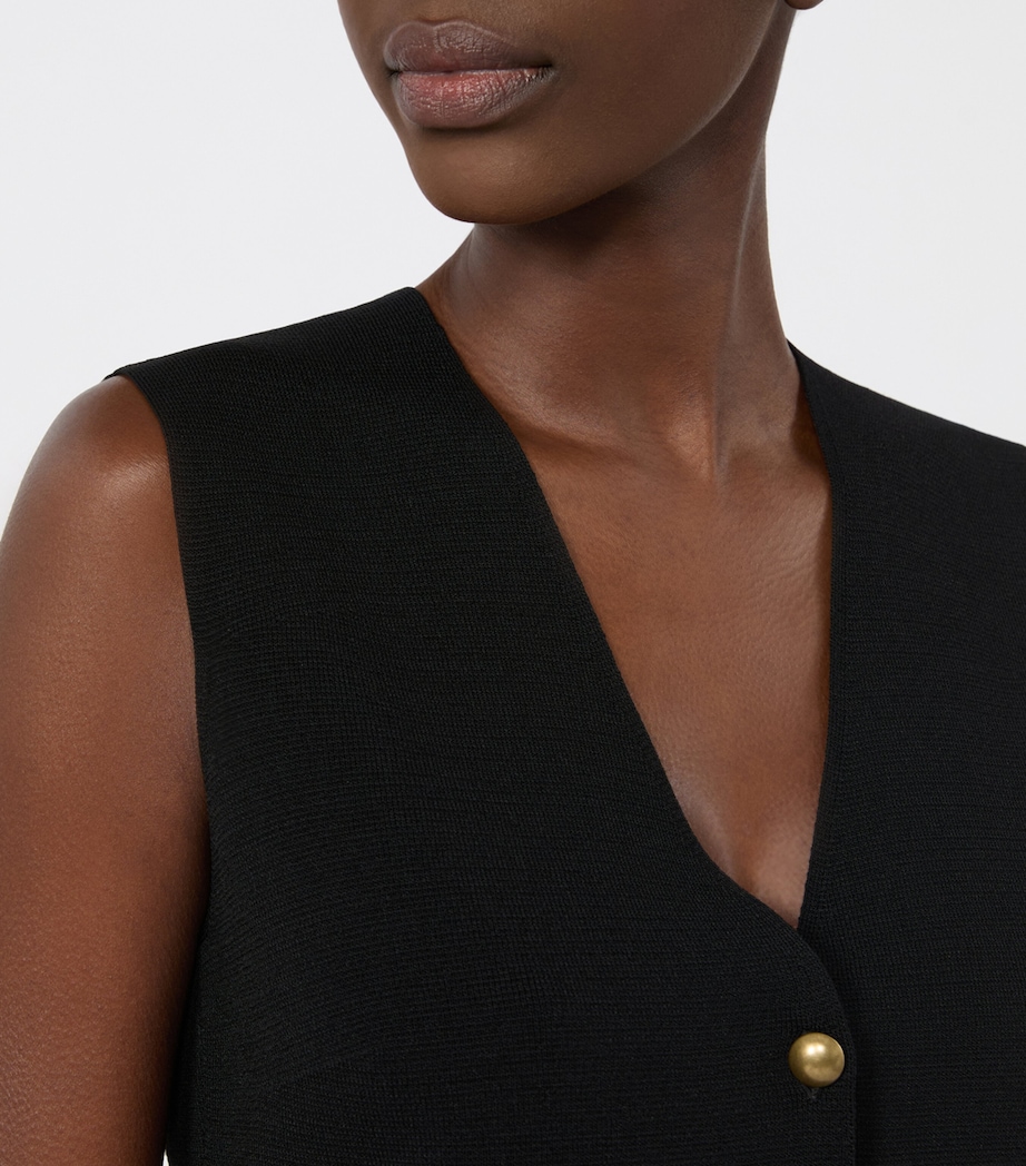 Max Mara Womens Knitted Waistcoat Black Image 5