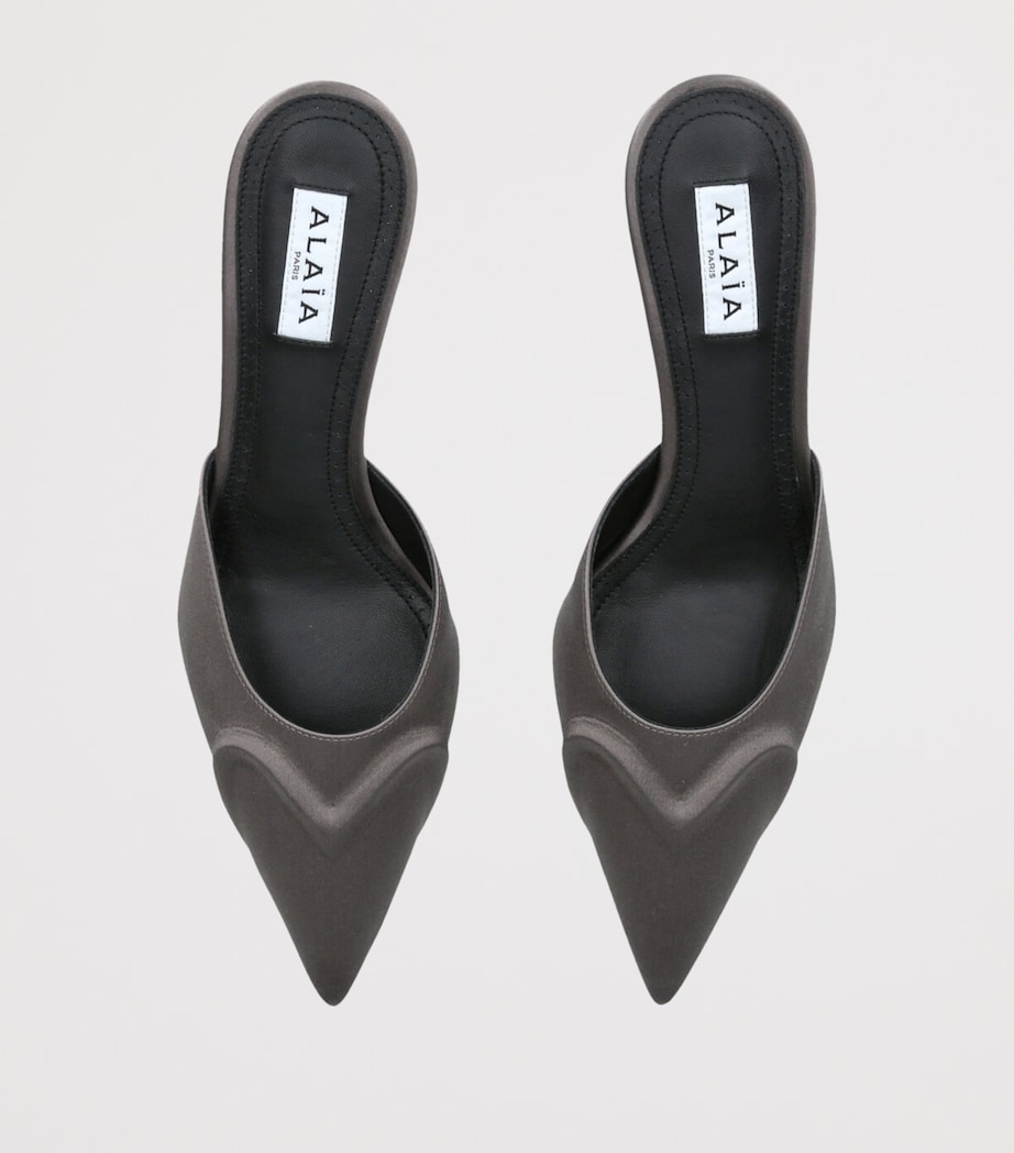 Satin Heeled Mules 55 TAUPE Image 6
