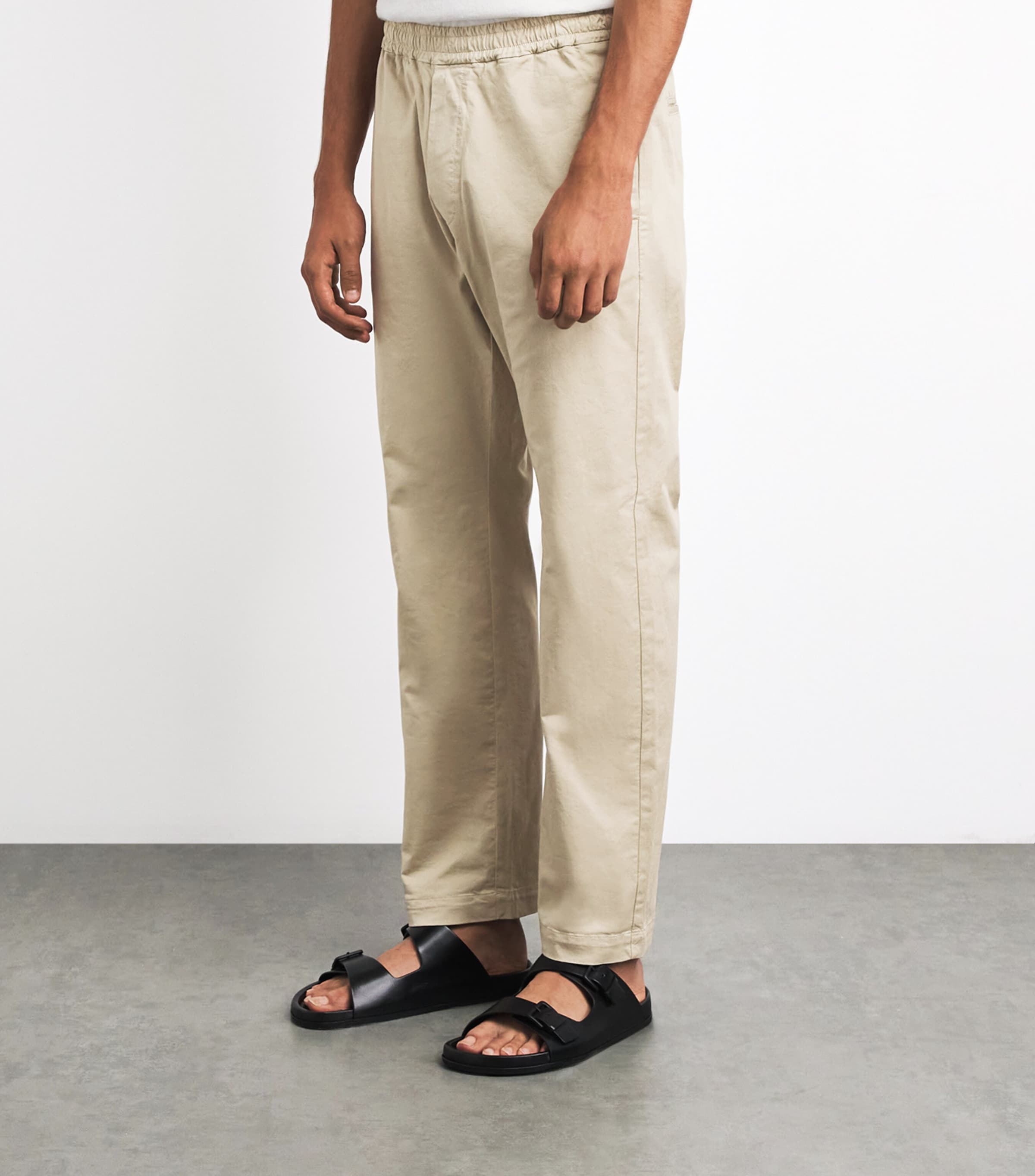Barena Mens Elasticated Straight Trousers Sasso Image 4