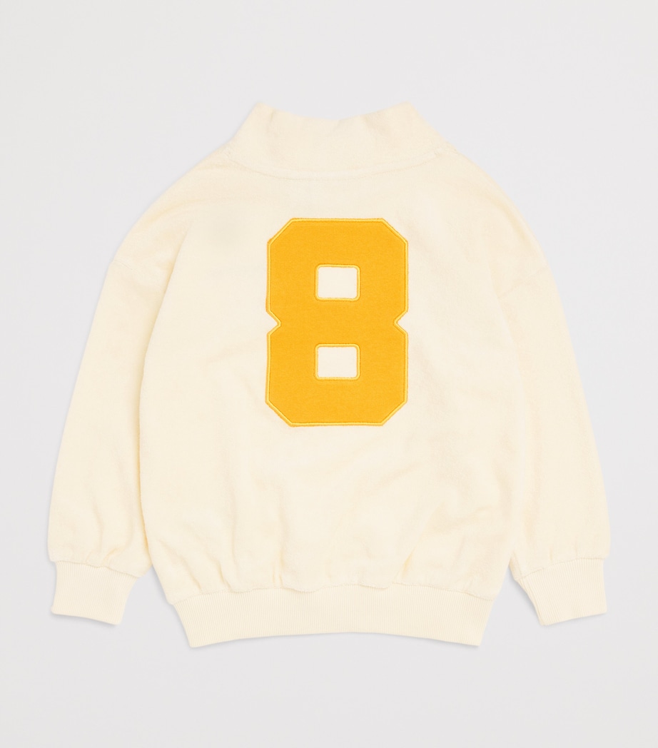 Mini Rodini Organic Cotton Alien City FC Sweatshirt (3-11 Years) Off White Image 2