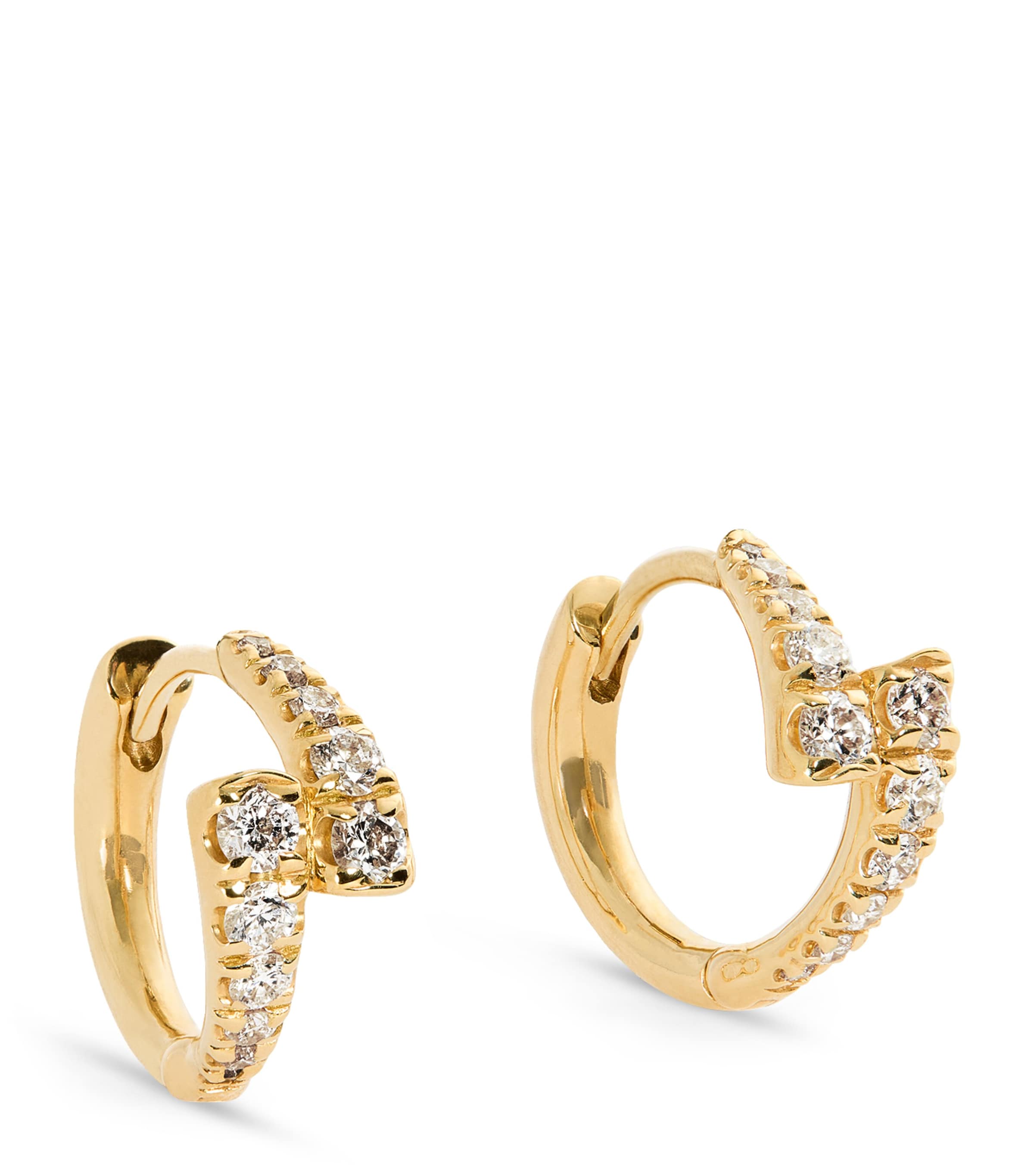 Melissa Kaye Yellow Gold And Diamond Lola Huggie Hoop Earrings In Gold